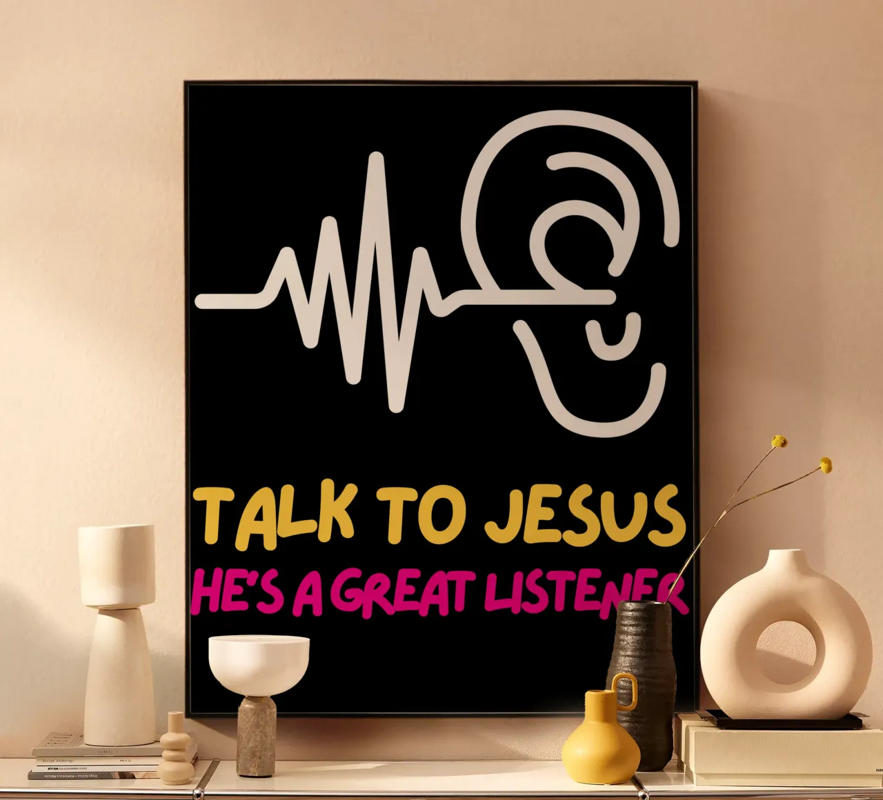 Talk to Jesus Tee, Christian apparel Unisex Faith based Merc alu-dibond by Lionandlamb