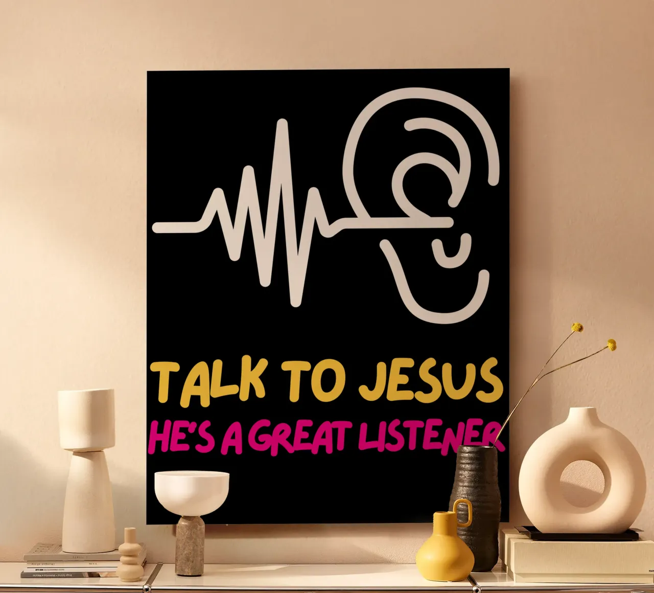 Talk to Jesus Tee, Christian apparel Unisex Faith based Merc alu-dibond by Lionandlamb