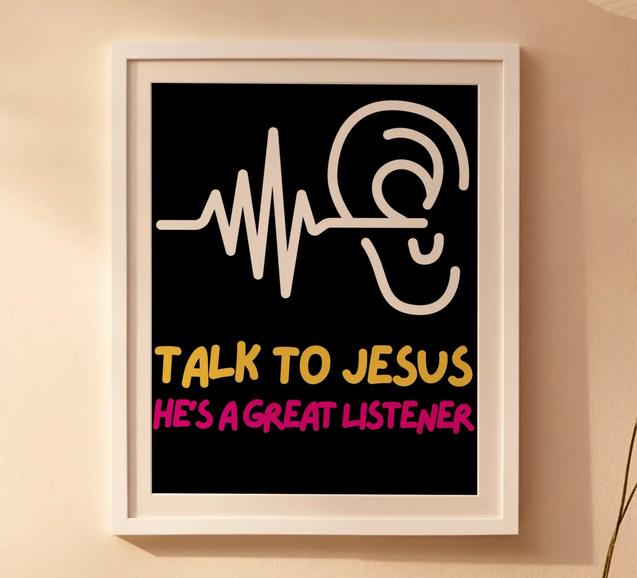 Talk to Jesus Tee, Christian apparel Unisex Faith based Merc hahnemühle by Lionandlamb