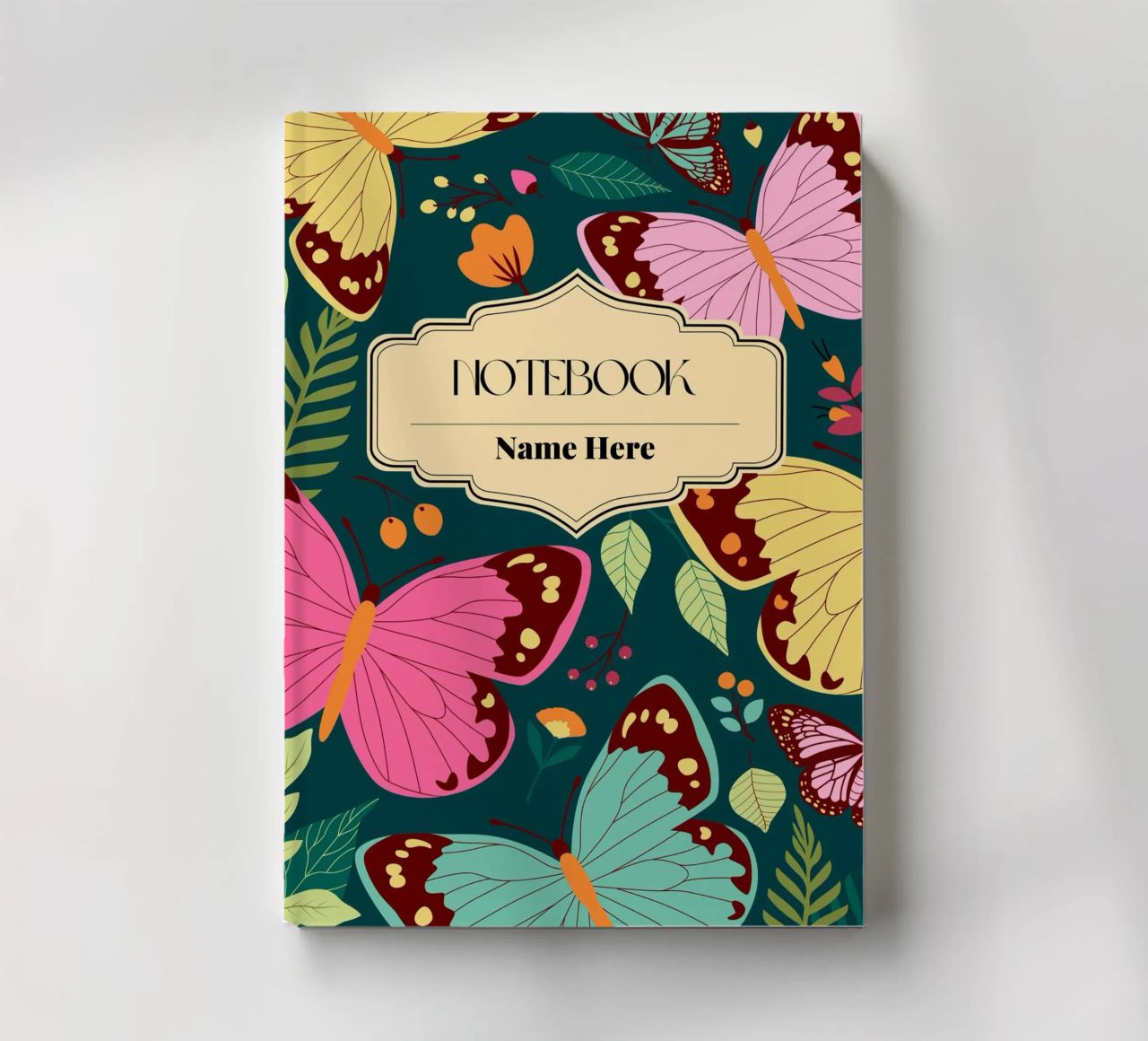 Butterflies Journal Notebook Personalised notebook by Peaches Art Prints