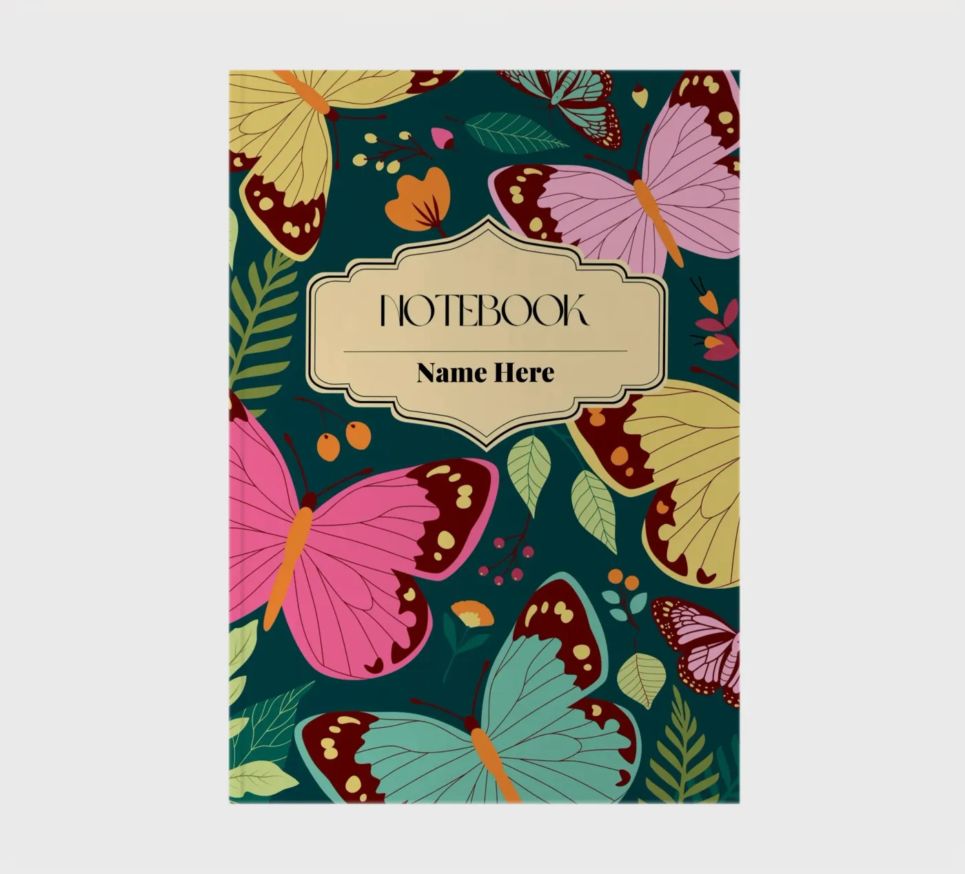 Taccuino diario Farfalle personalizzato quaderno da Peaches Art Prints