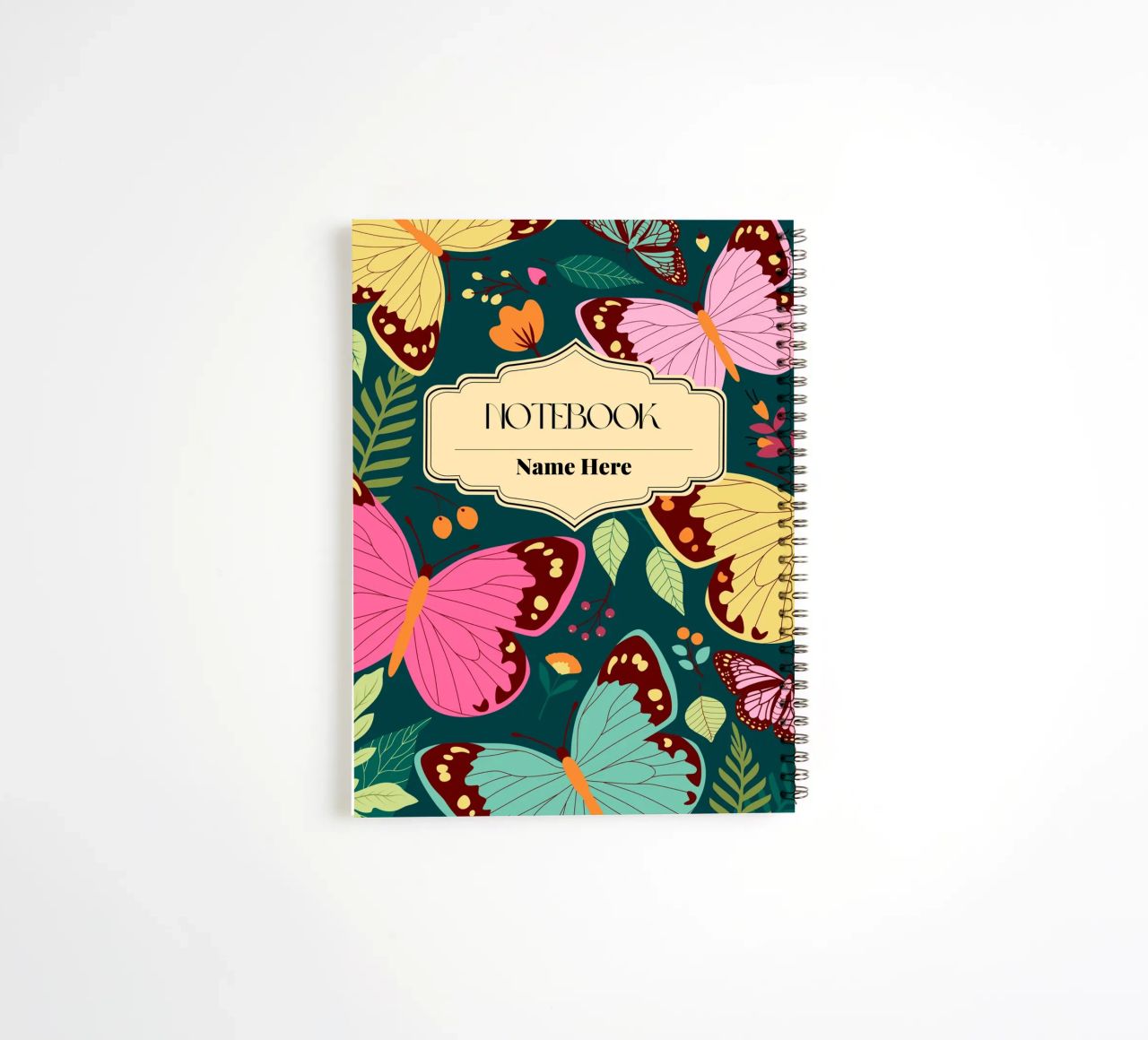 Papillons Journal de bord Cahier personnalisé carnet à spirale de Peaches Art Prints
