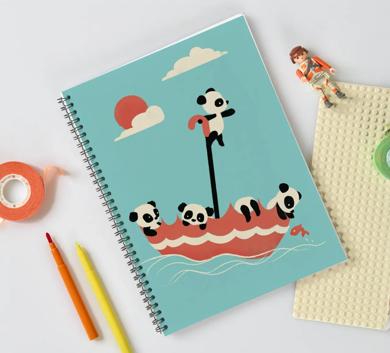 Float On spiral notebook by Jay Fleck