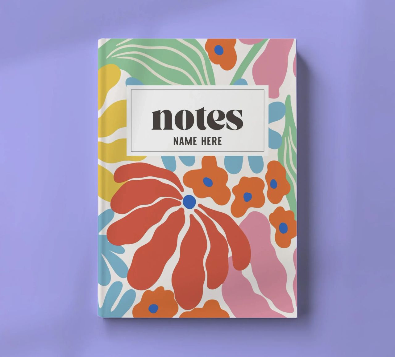 Flowers Journal, Scandi, Personalised Name Notebook notebook by Peaches Art Prints