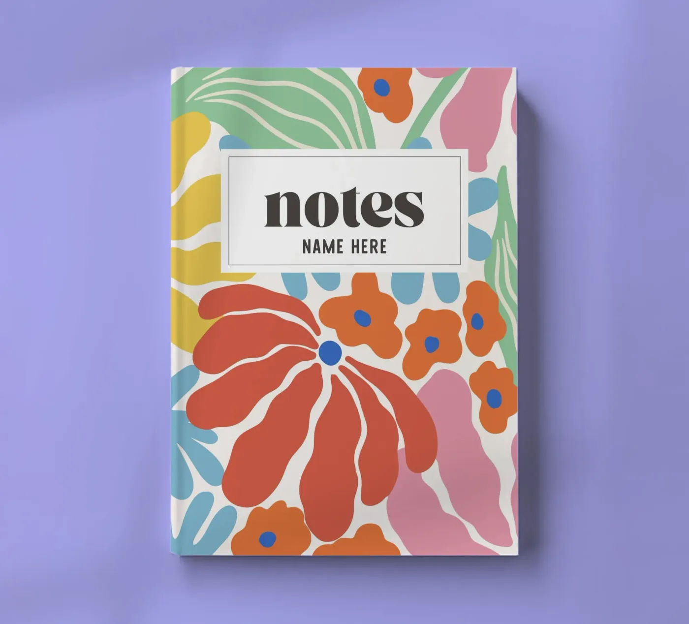 Flowers Journal, Scandi, Personalised Name Notebook notitieboek van Peaches Art Prints