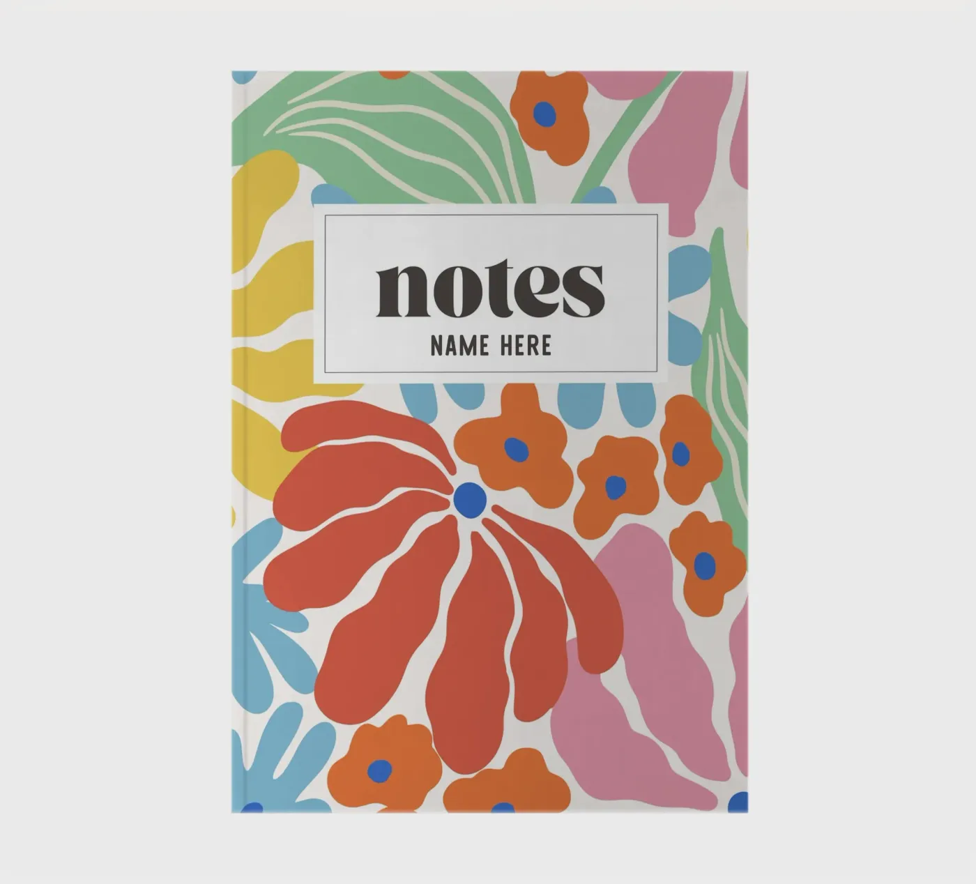 Flowers Journal, Scandi, Personalised Name Notebook notitieboek van Peaches Art Prints