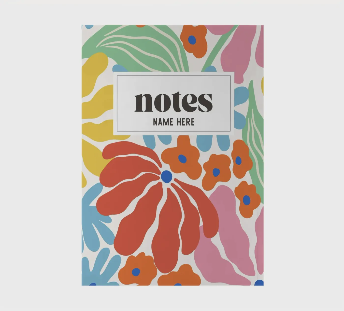 Flowers Journal, Scandi, Personalised Name Notebook notitieboek van Peaches Art Prints