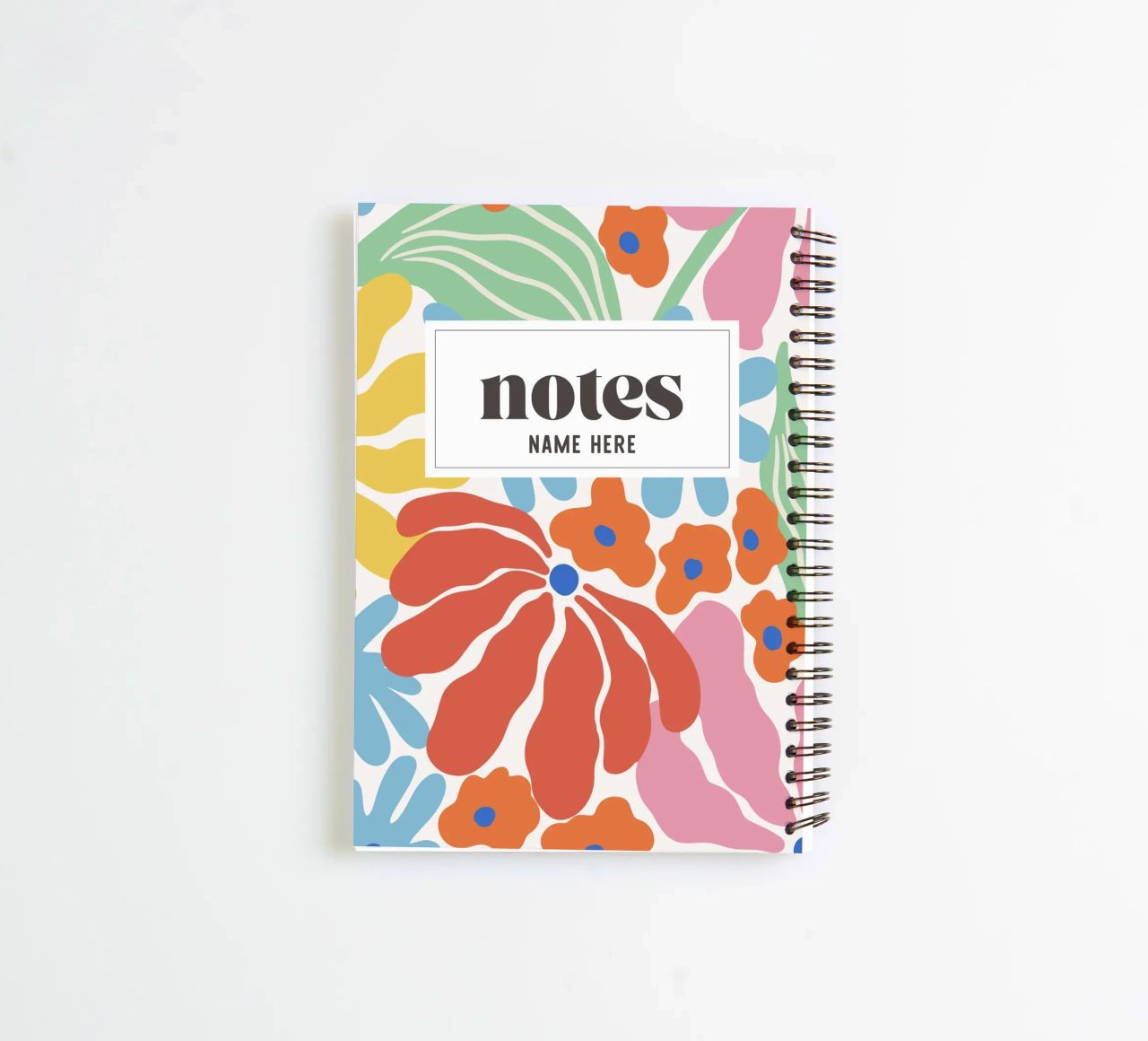 Journal des fleurs, Scandi, Carnet de notes personnalisé carnet à spirale de Peaches Art Prints