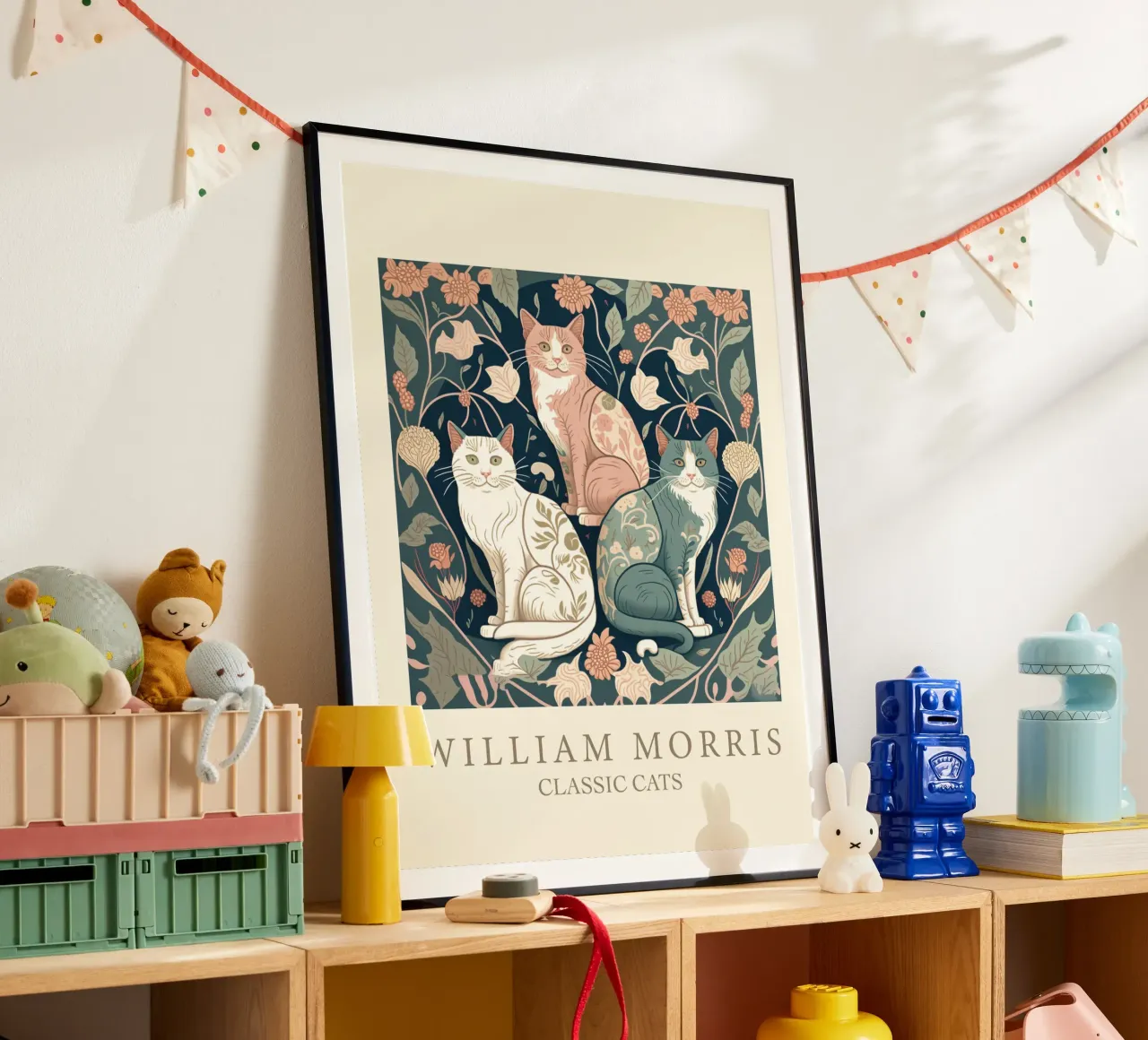 William Morris Gatti classici - Gatti a 3 colori carta hahnemühle da Peaches Art Prints