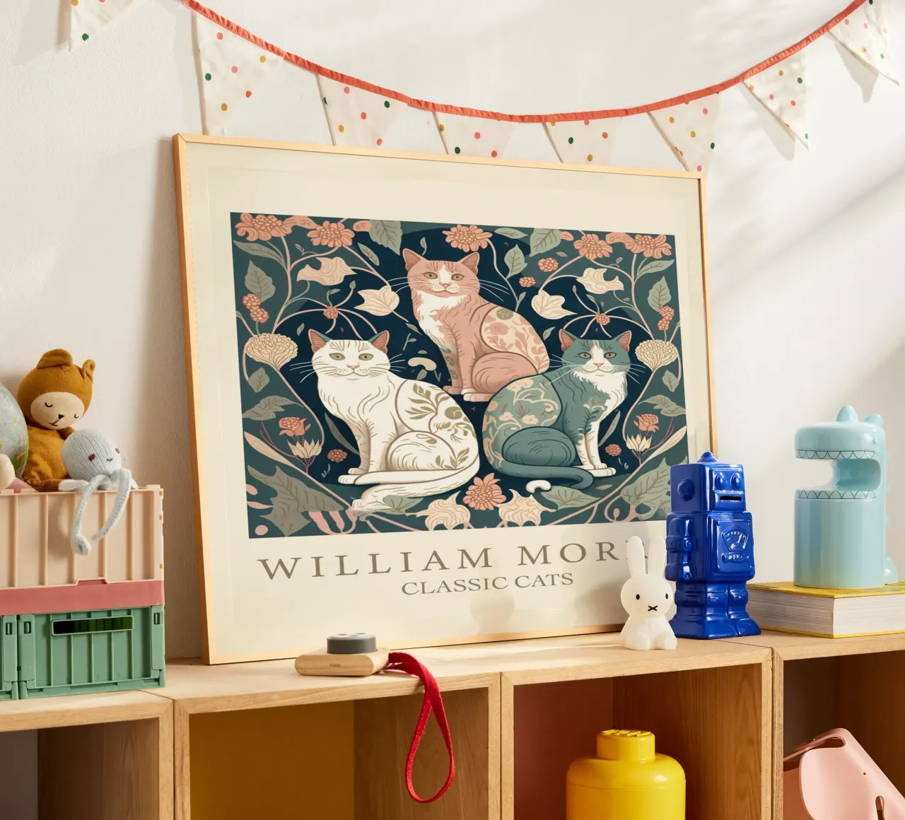 William Morris Gatti classici - Gatti a 3 colori carta hahnemühle da Peaches Art Prints