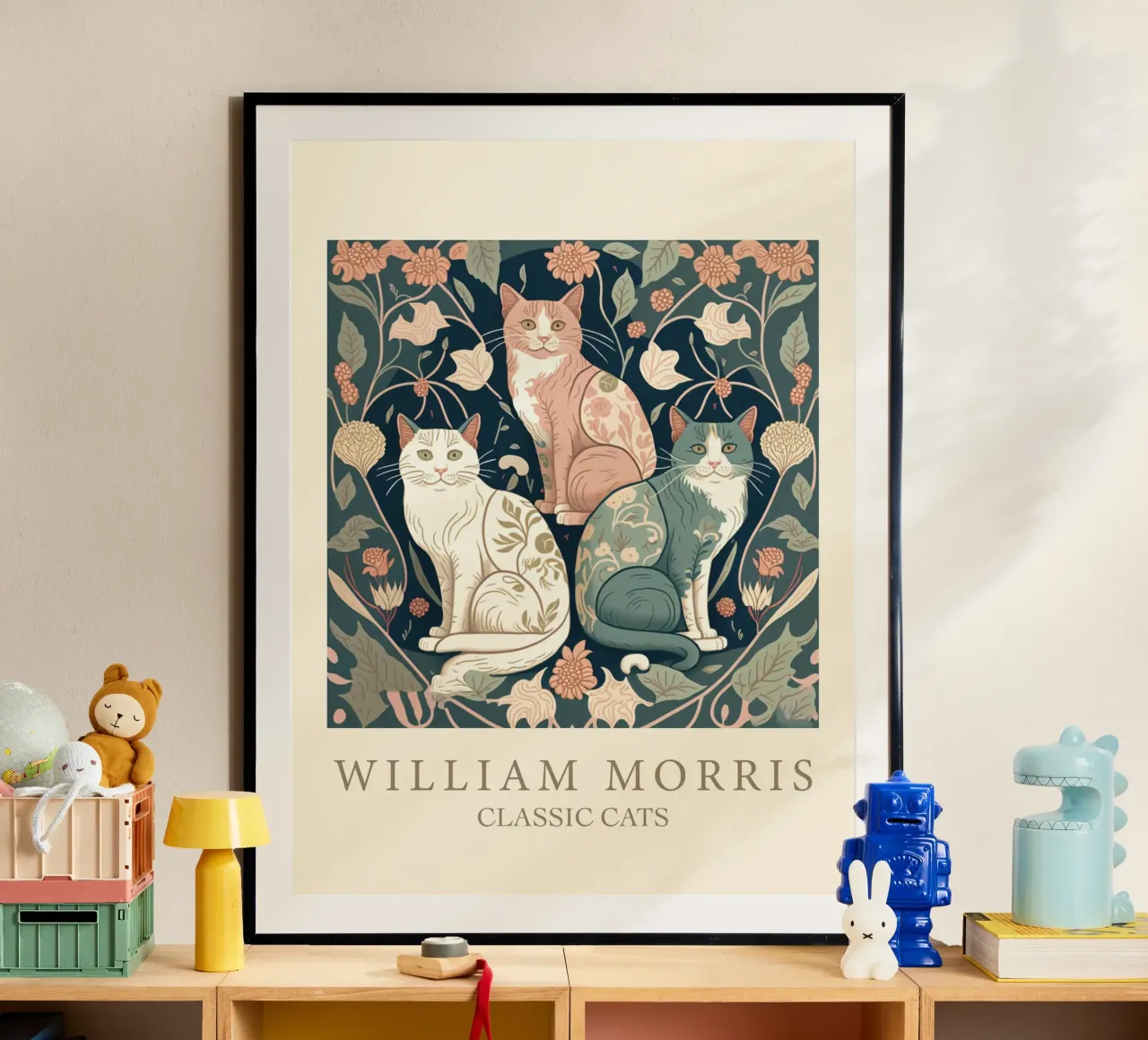 William Morris Gatti classici - Gatti a 3 colori carta hahnemühle da Peaches Art Prints