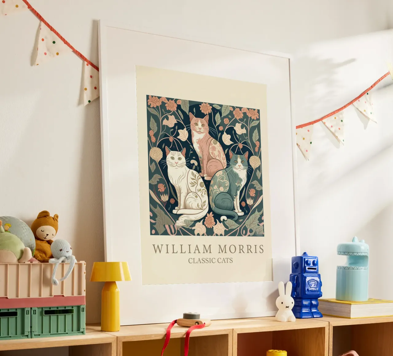 William Morris Gatti classici - Gatti a 3 colori carta hahnemühle da Peaches Art Prints