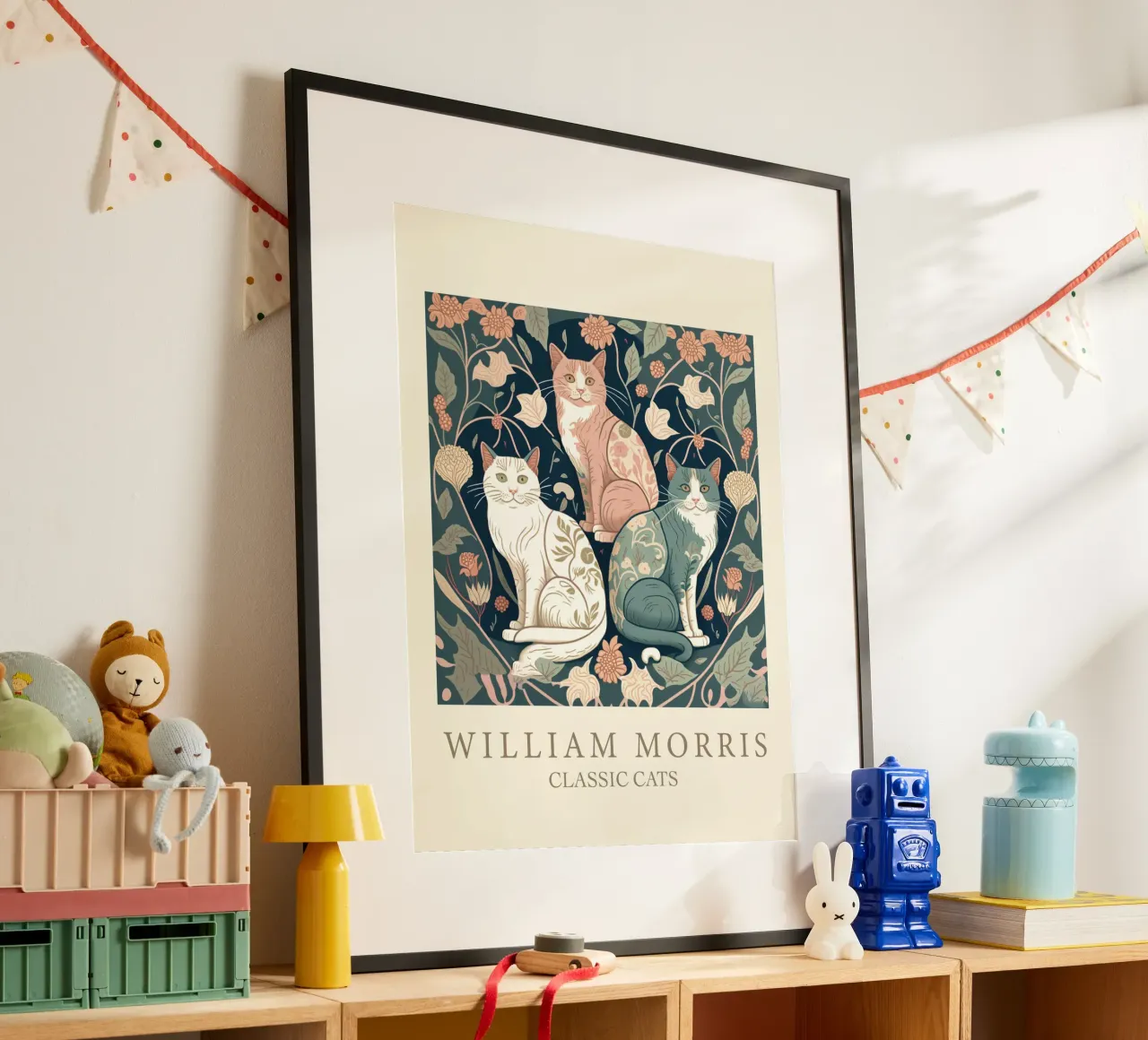 William Morris Gatti classici - Gatti a 3 colori carta hahnemühle da Peaches Art Prints