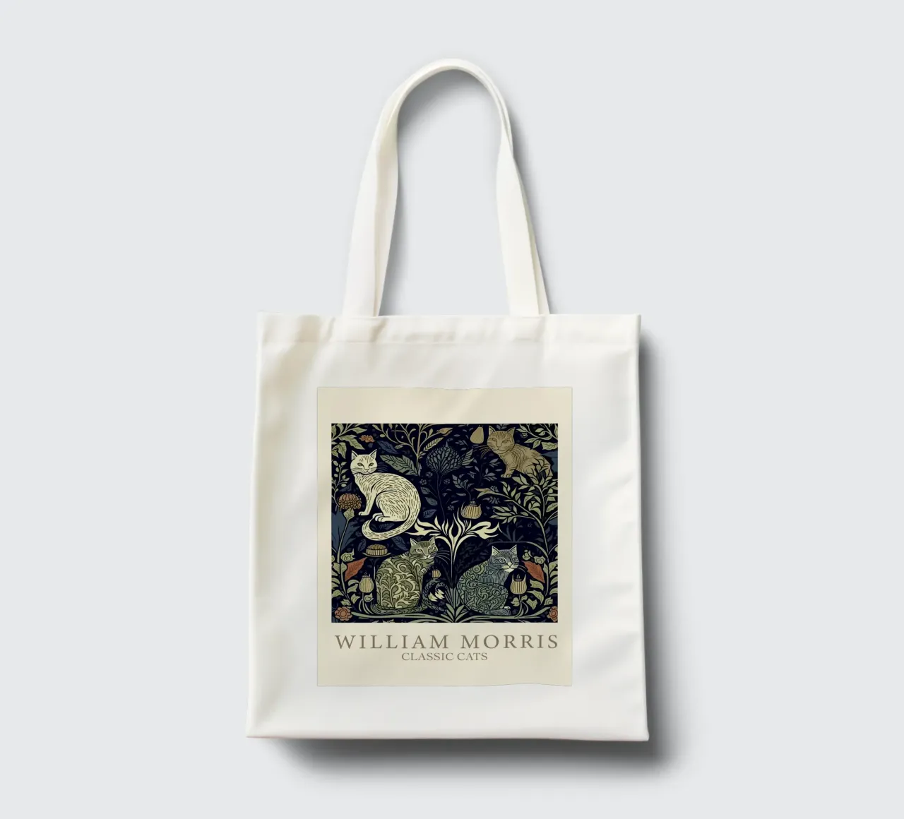 Gatti classici William Morris - Albero della vita borsa in juta da Peaches Art Prints