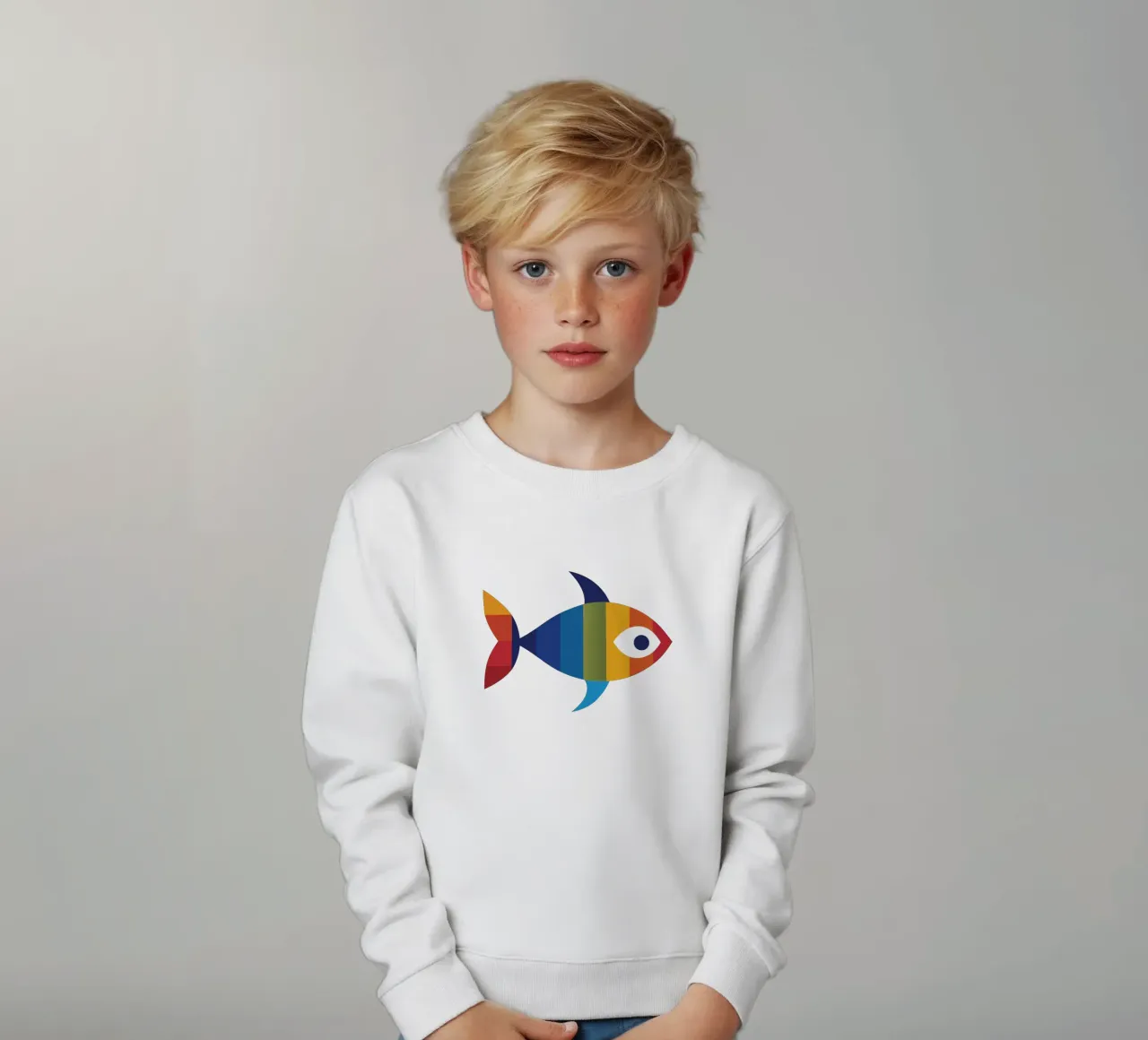 Pesce arcobaleno per bambini felpa bambino da Autofocus