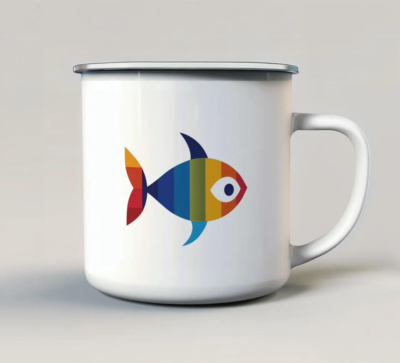 Pesce arcobaleno per bambini tazza in smalto da Autofocus