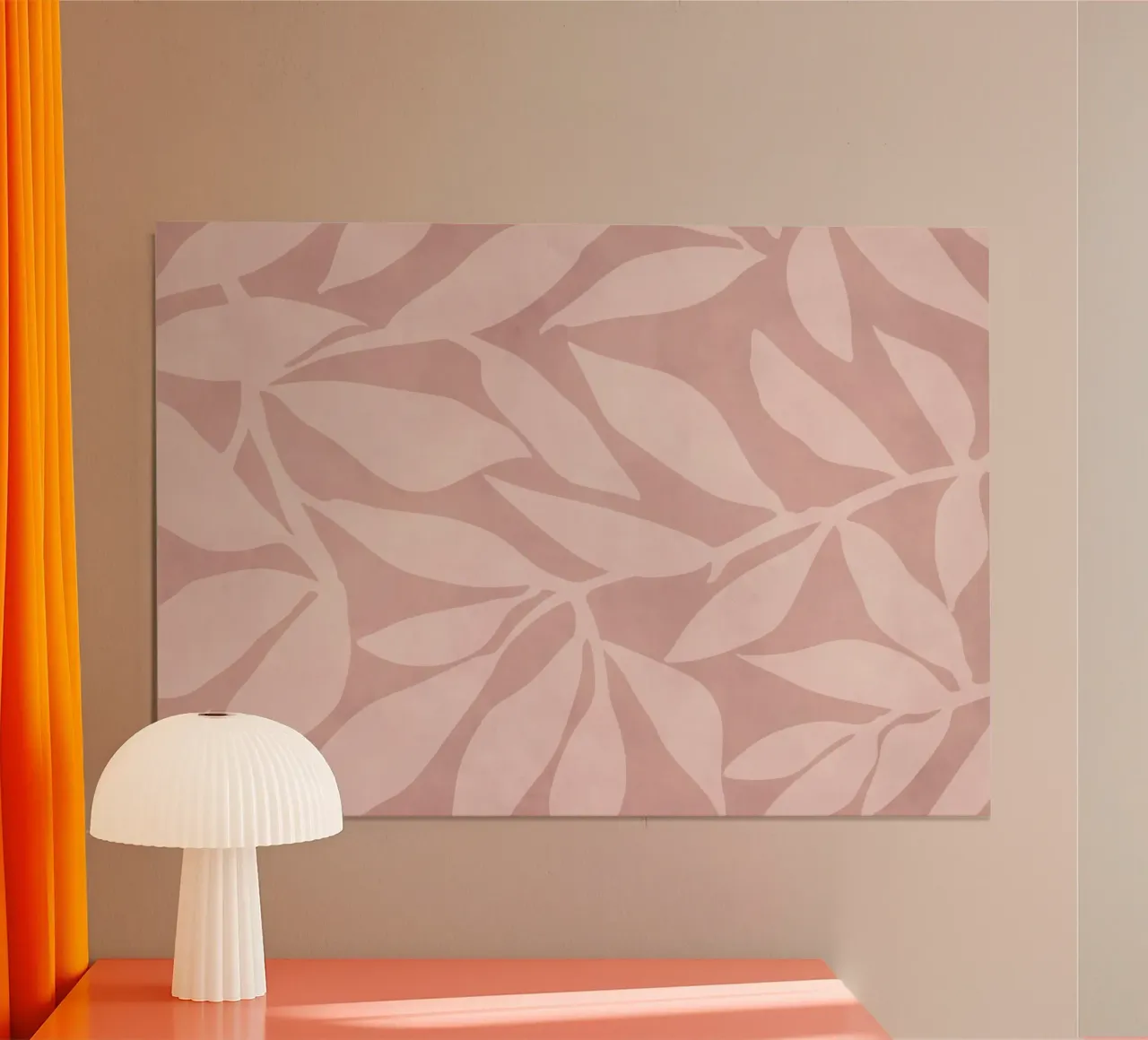 Eleganza della foglia delicata in rosa blush poster con telaio in plastica da Andrea Haase Modern Home