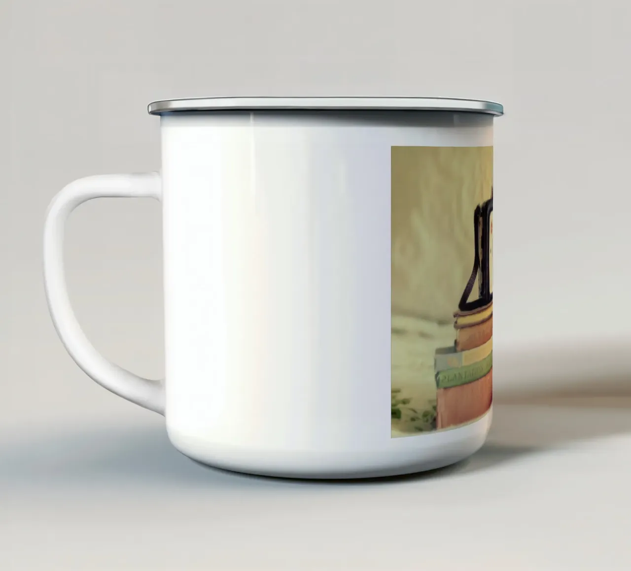 Smile taza de esmalte de Robin Delean