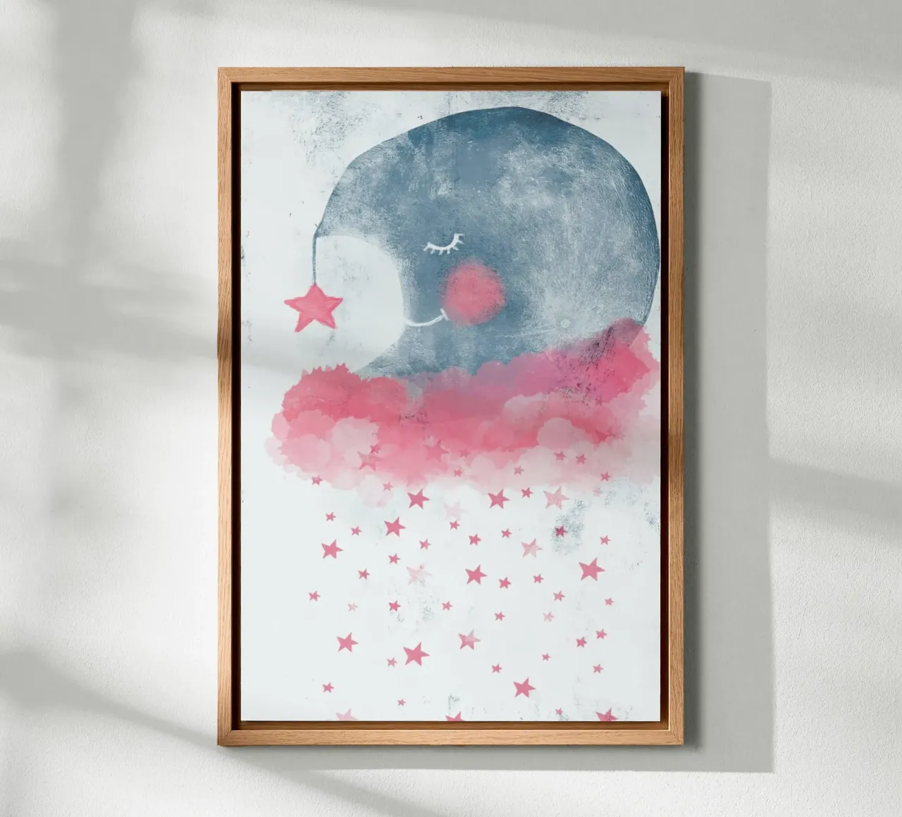 Sleeping Moon tela con Cornice a cassetta da treechild
