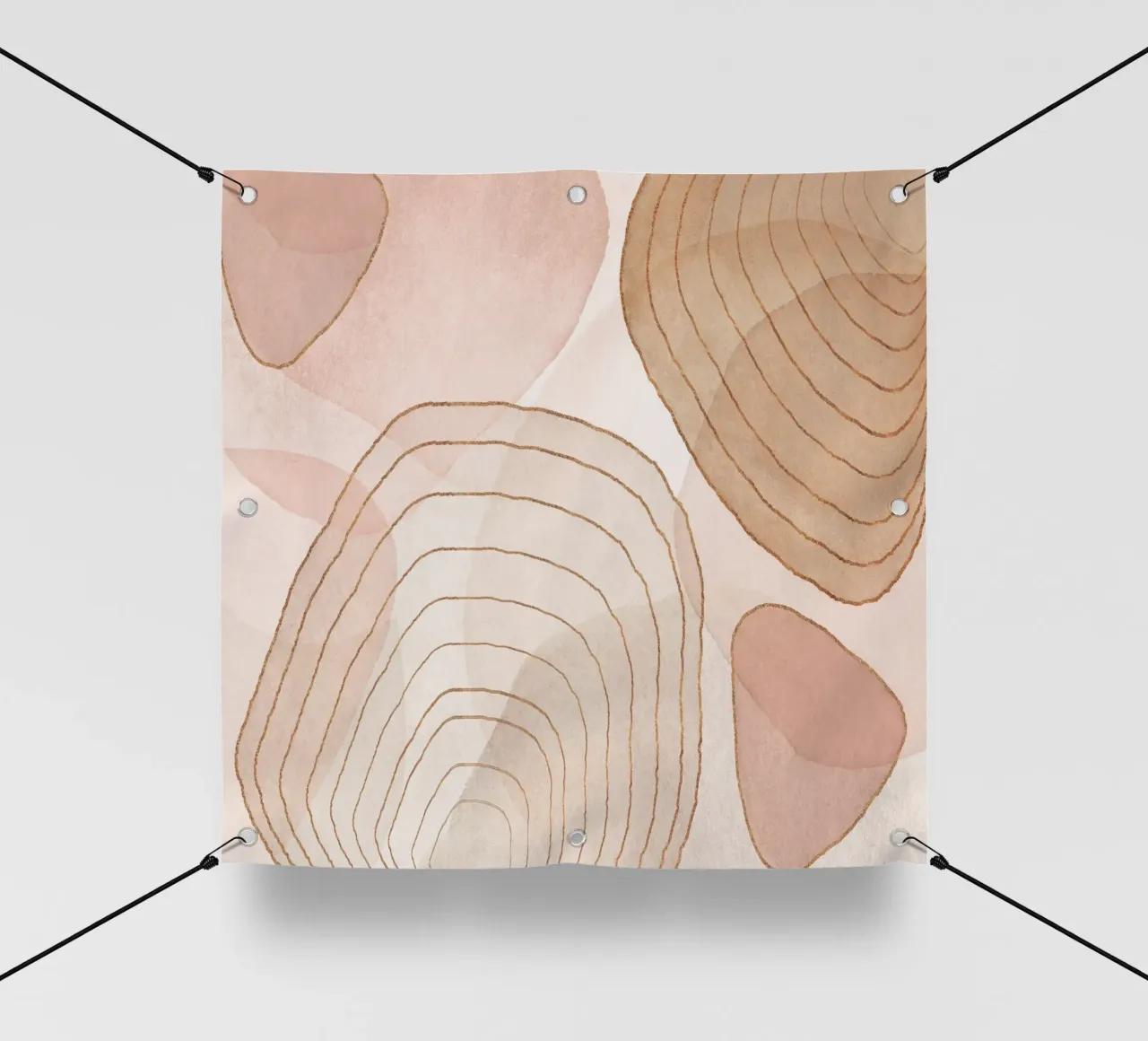 Stile Boho Mid Century Peach Blush telo in pvc da Andrea Haase Modern Home