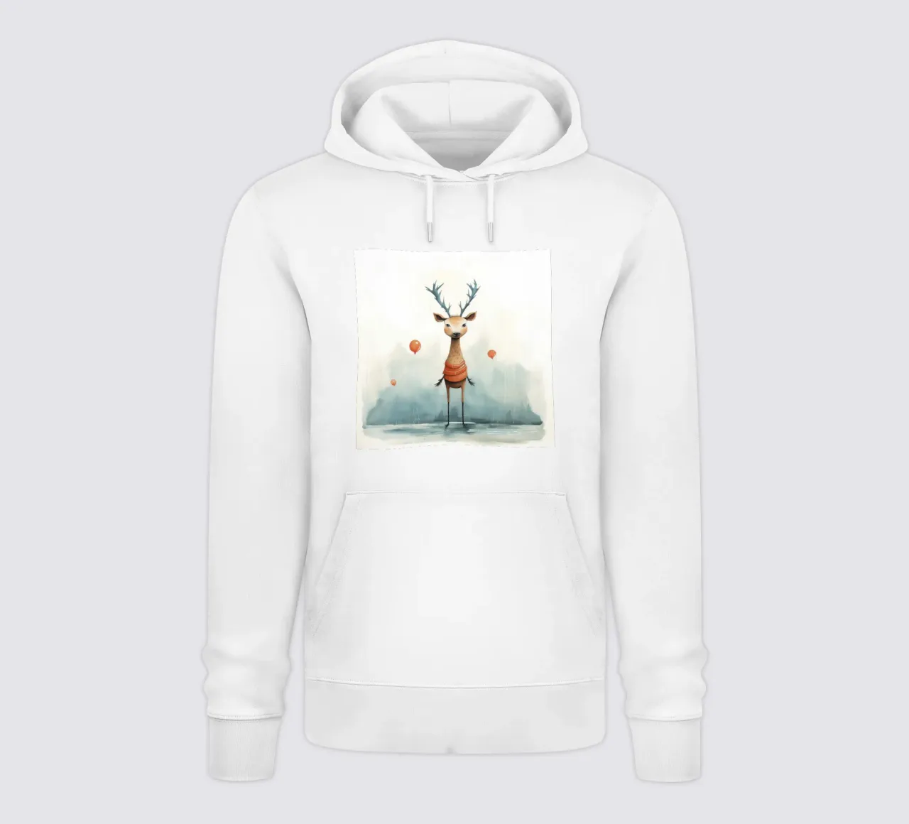 Cervo minimo 2 felpa con cappuccio da Minimal Animal Art