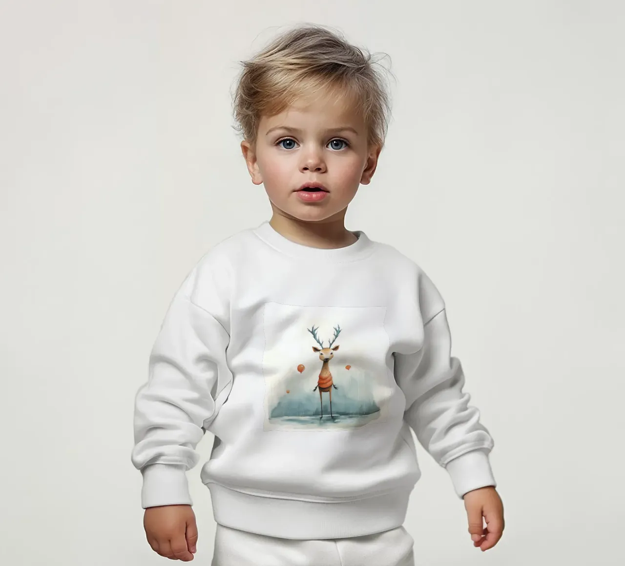 Minimal Deer 2 baby sweatshirt by Minimal Animal Art