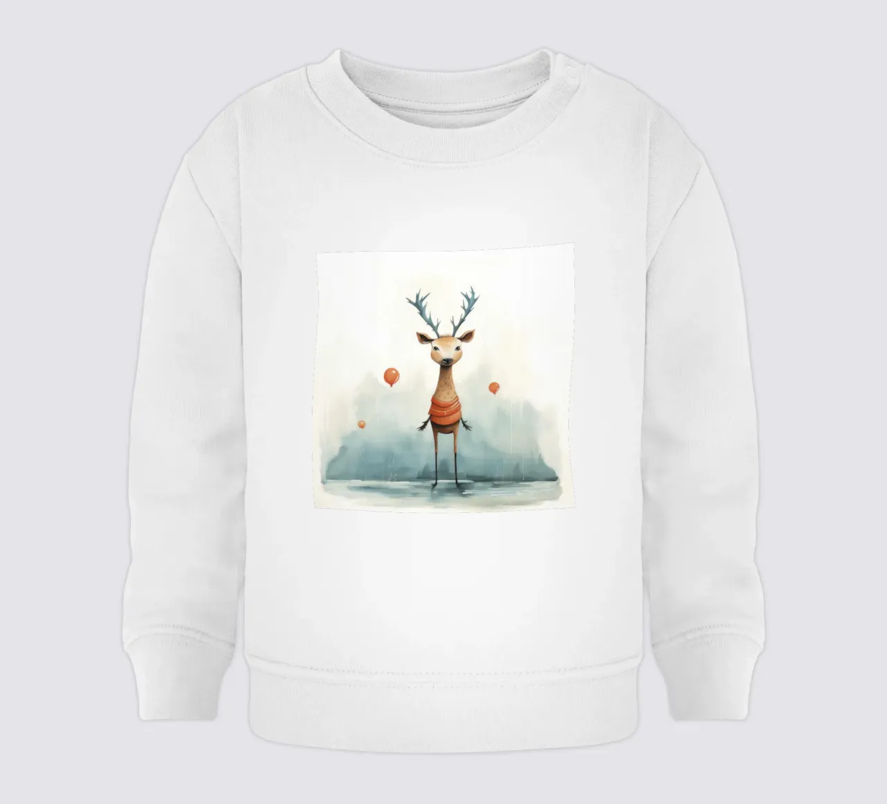 Minimal Deer 2 baby sweatshirt by Minimal Animal Art