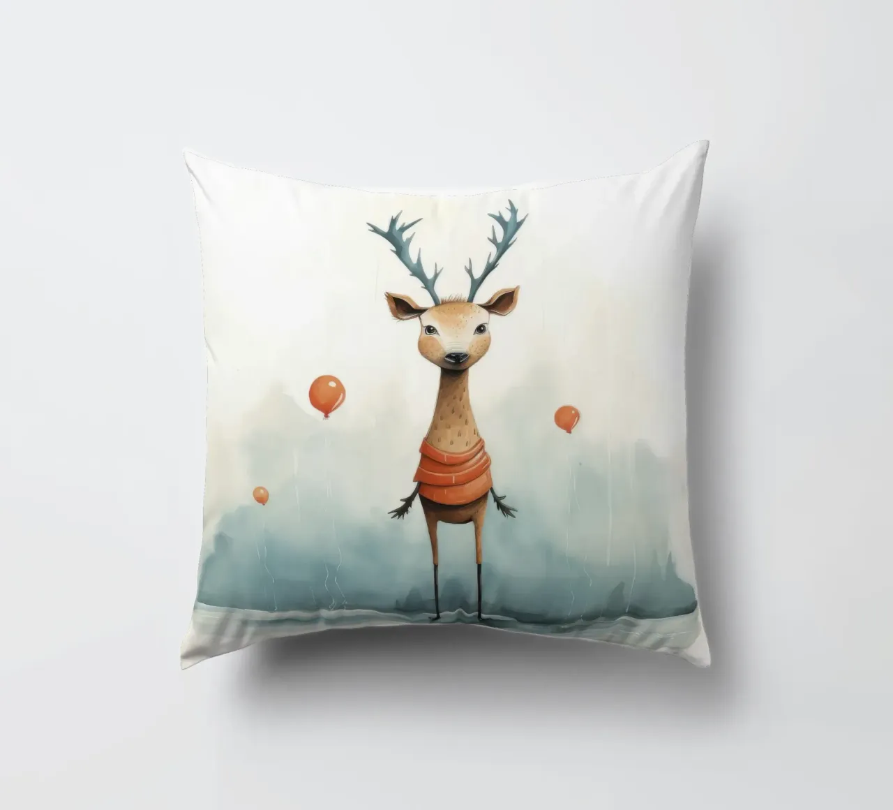 Cervo minimo 2 cuscino da Minimal Animal Art