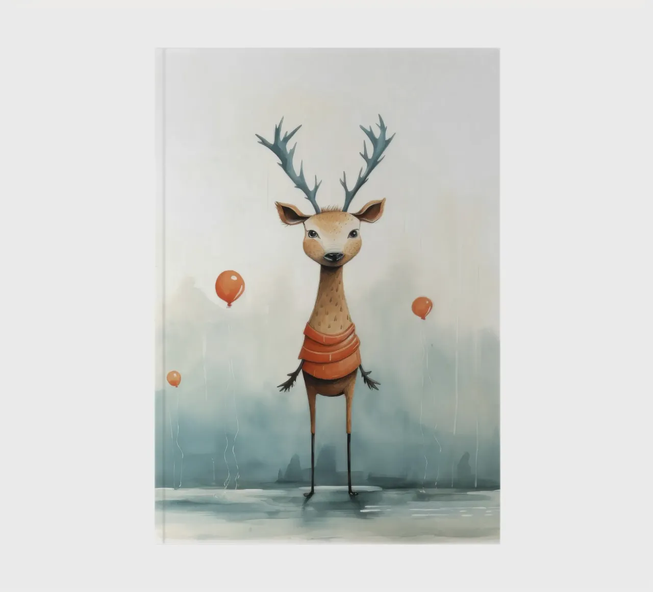 Minimal Deer 2 notebook by Minimal Animal Art