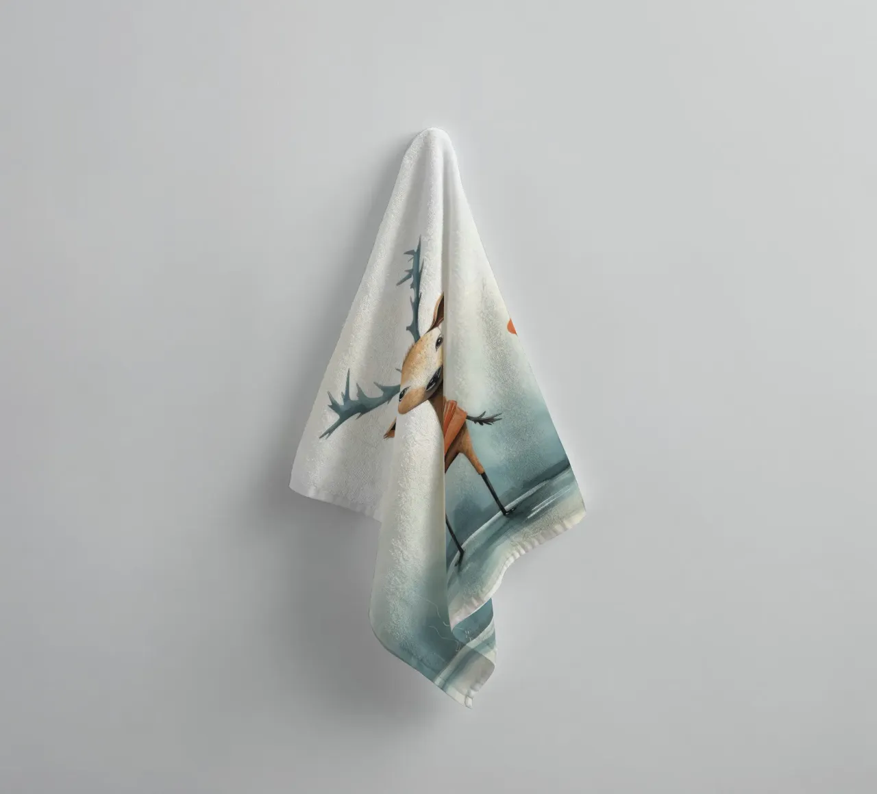 Cervo minimo 2 asciugamano da bagno da Minimal Animal Art