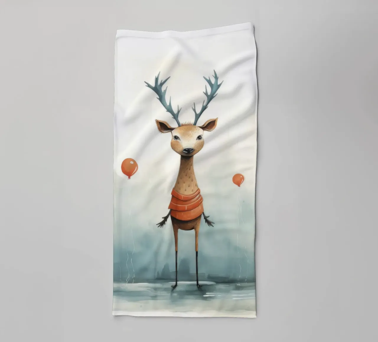 Cervo minimo 2 asciugamano da bagno da Minimal Animal Art