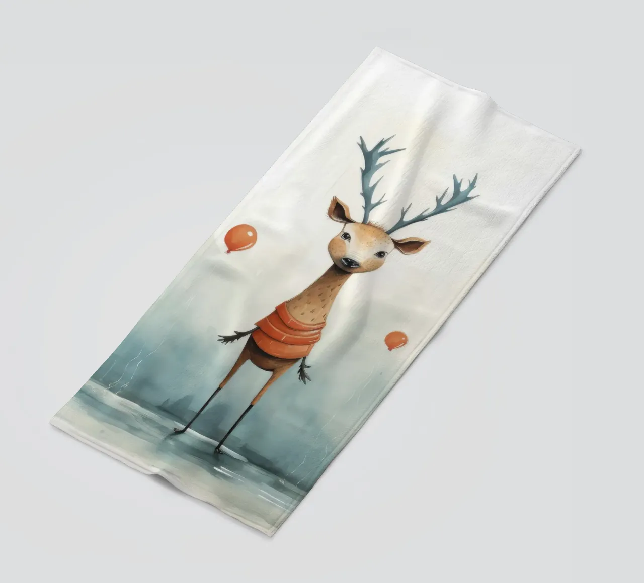 Cervo minimo 2 telo mare da Minimal Animal Art