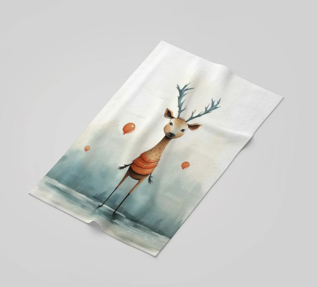 Cervo minimo 2 telo mare da Minimal Animal Art