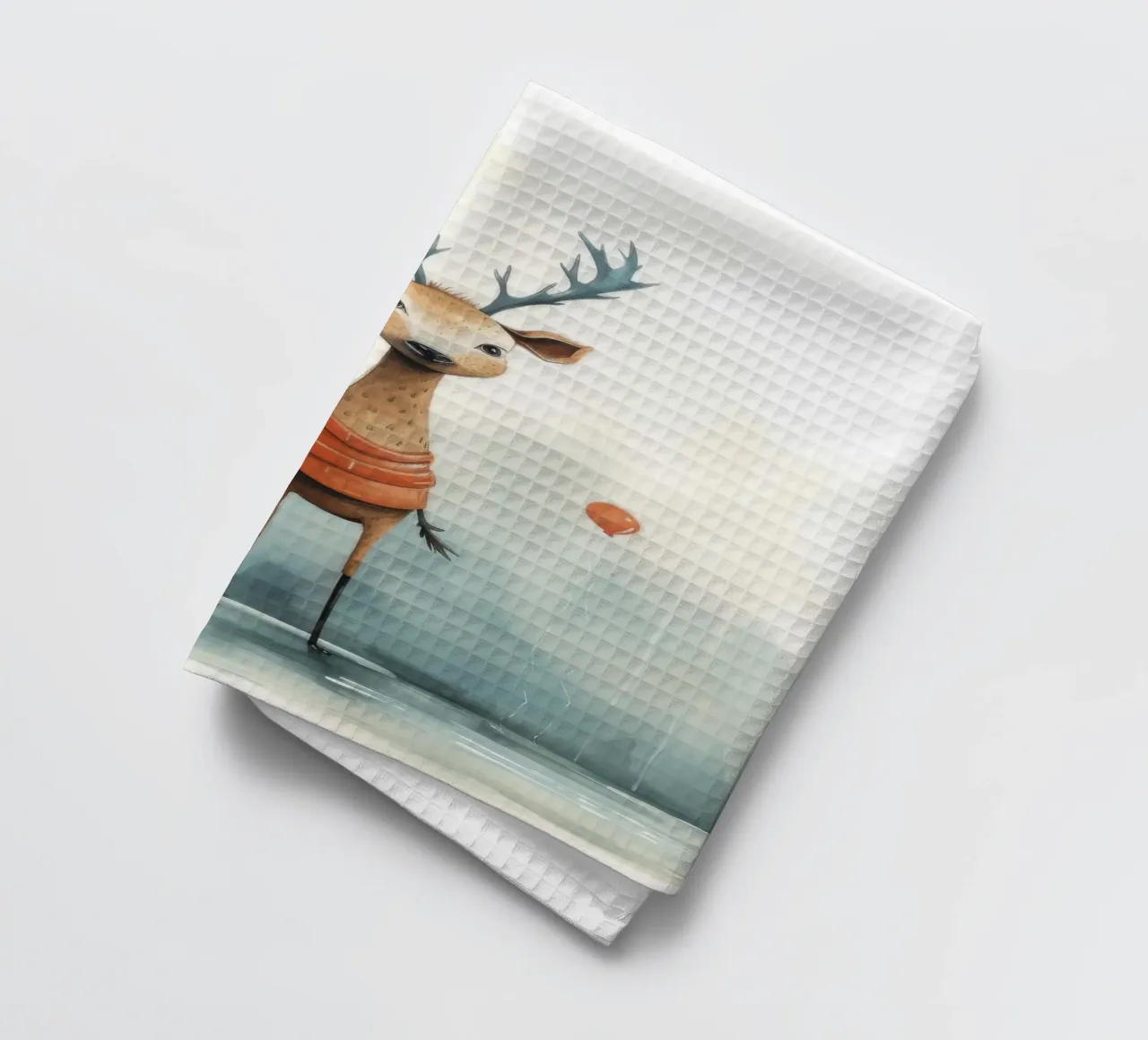 Cervo minimo 2 canovaccio da cucina da Minimal Animal Art