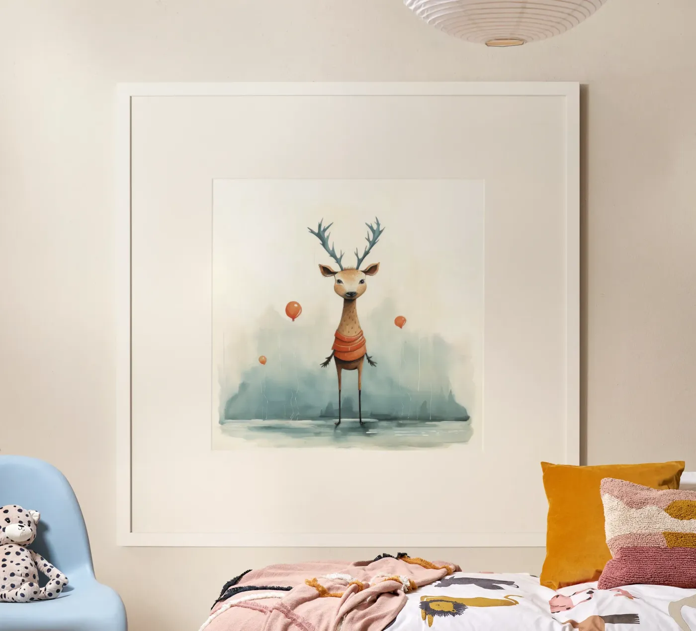Minimal Deer poster da Minimal Animal Art