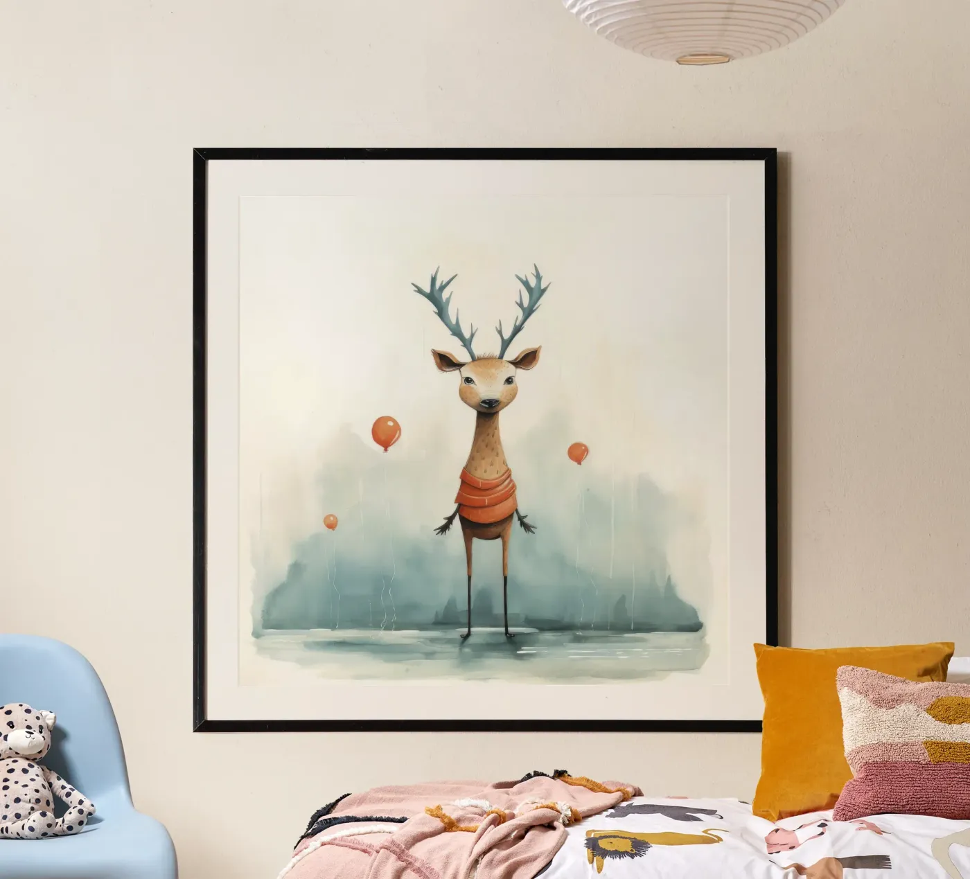 Minimal Deer poster da Minimal Animal Art