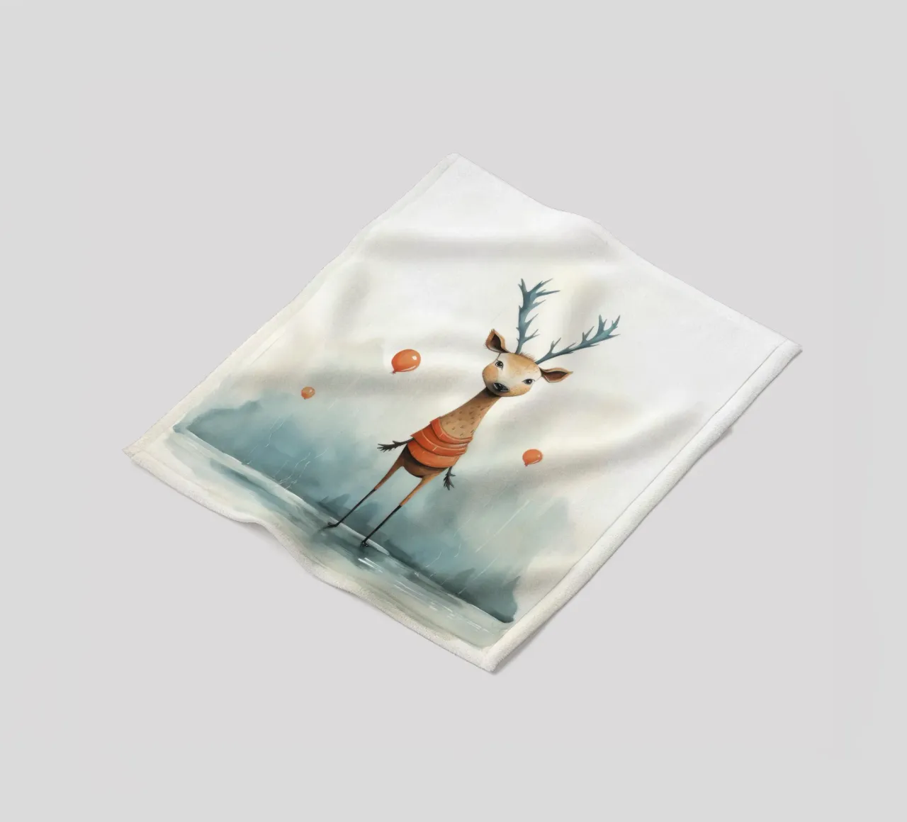 Cervo minimo 2 coperta in pile da Minimal Animal Art