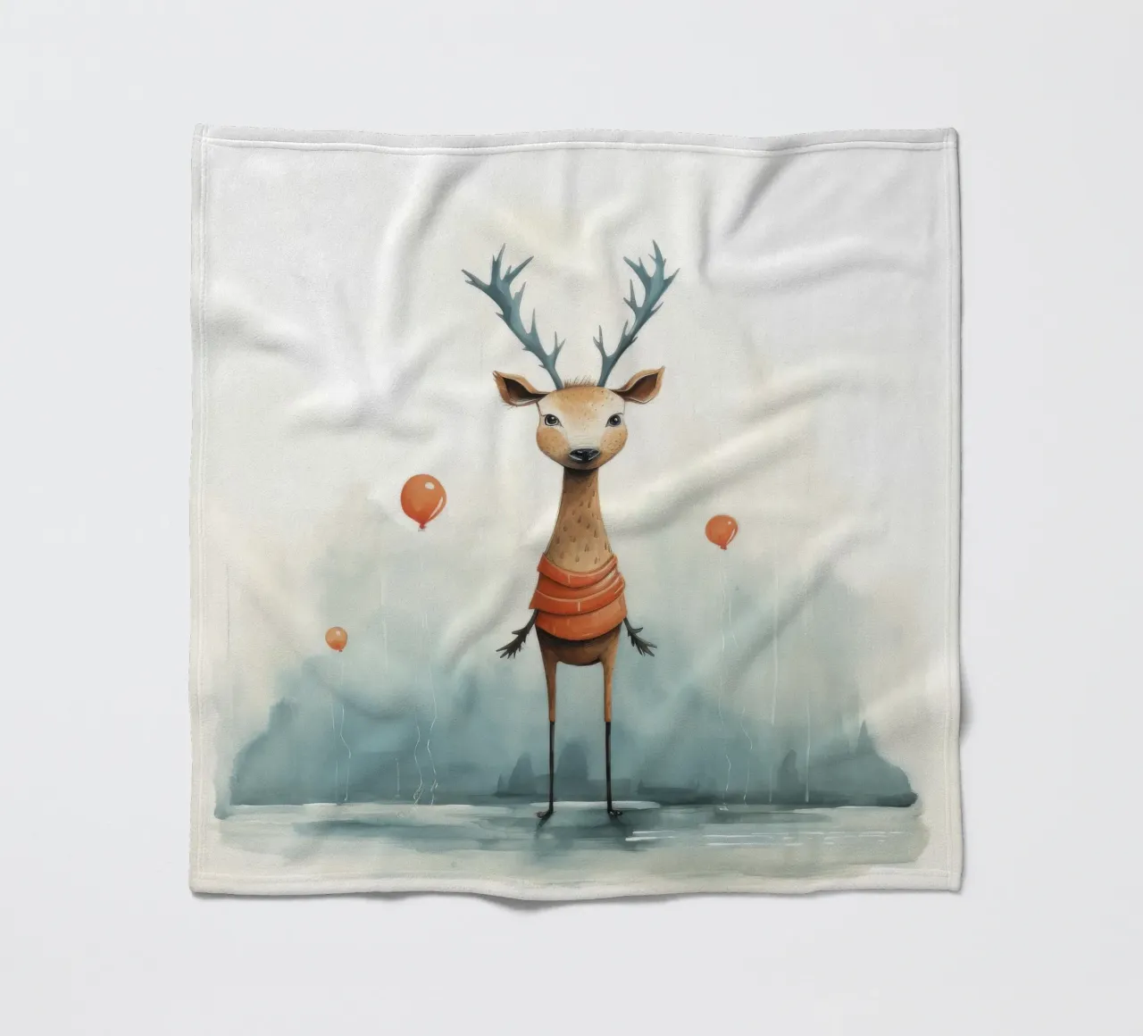 Cervo minimo 2 coperta in pile da Minimal Animal Art