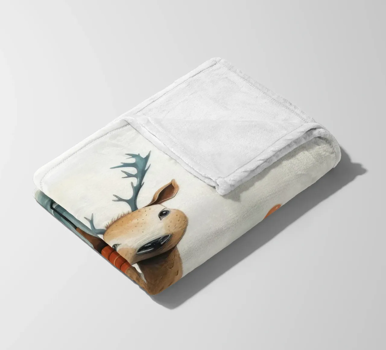 Cervo minimo 2 coperta in pile da Minimal Animal Art