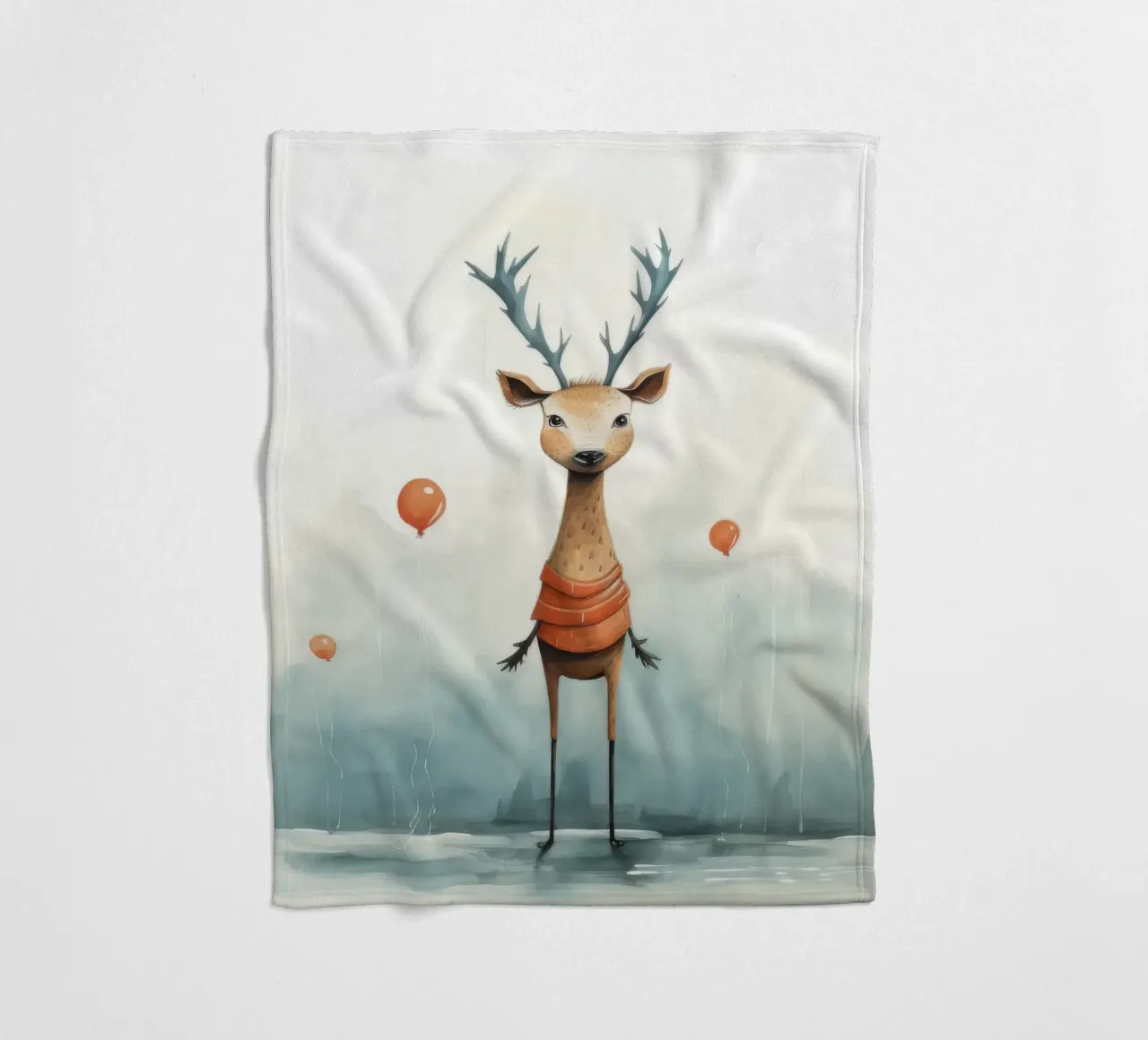 Cervo minimo 2 coperta in pile da Minimal Animal Art