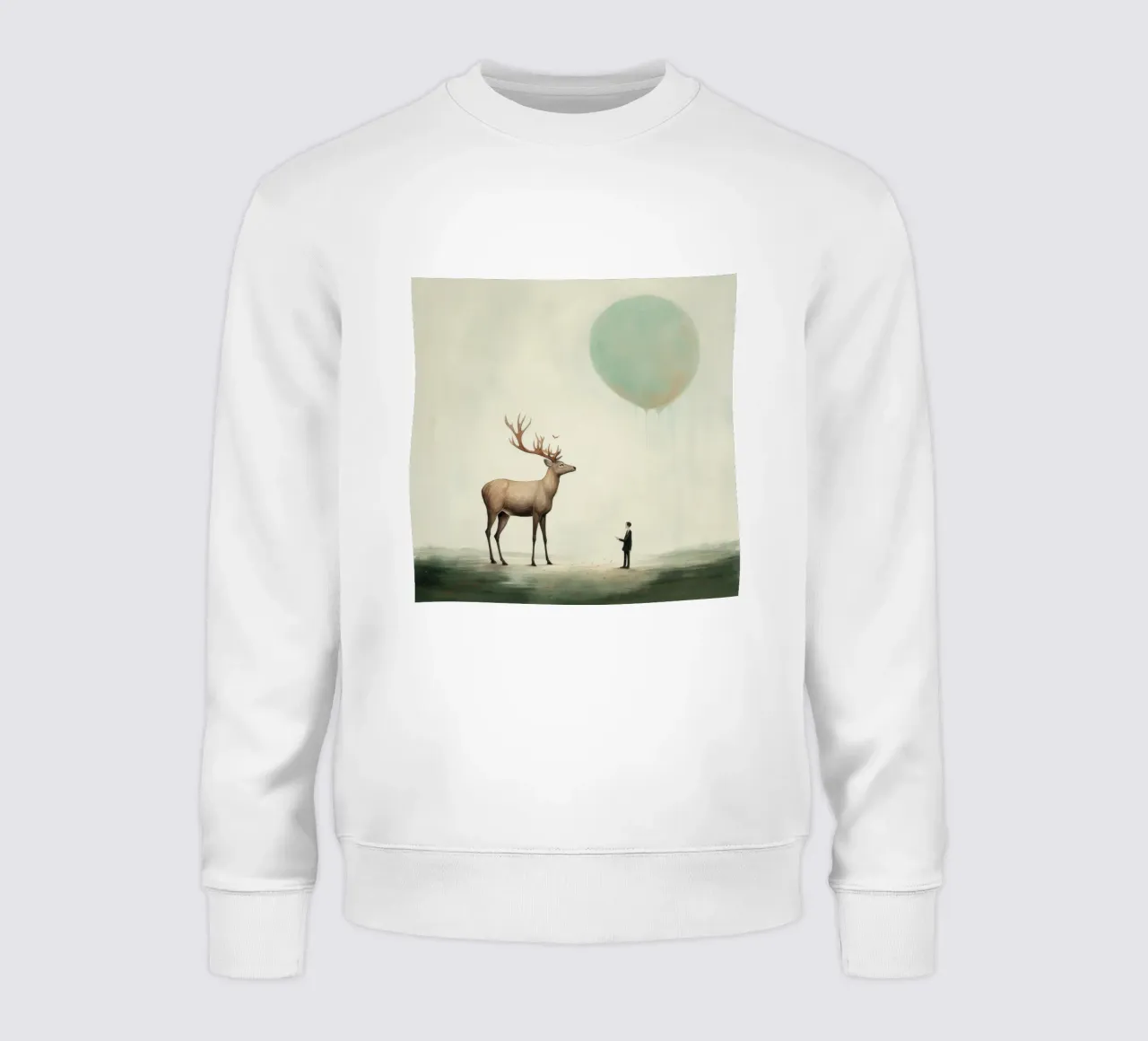 Cervo minimo 3 felpa da Minimal Animal Art