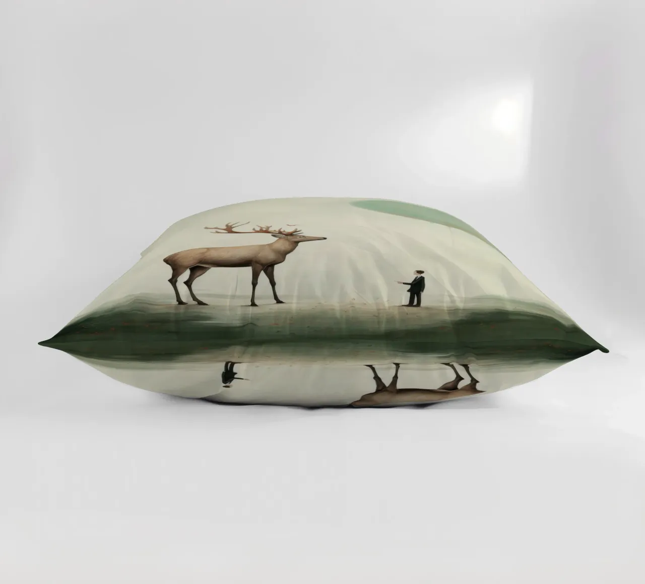 Cervo minimo 3 cuscino da Minimal Animal Art