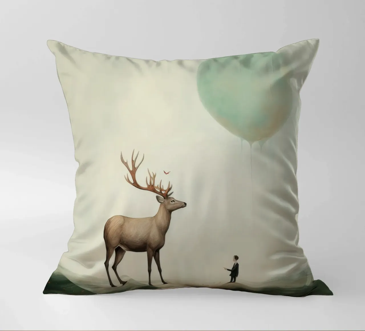Cervo minimo 3 cuscino da Minimal Animal Art