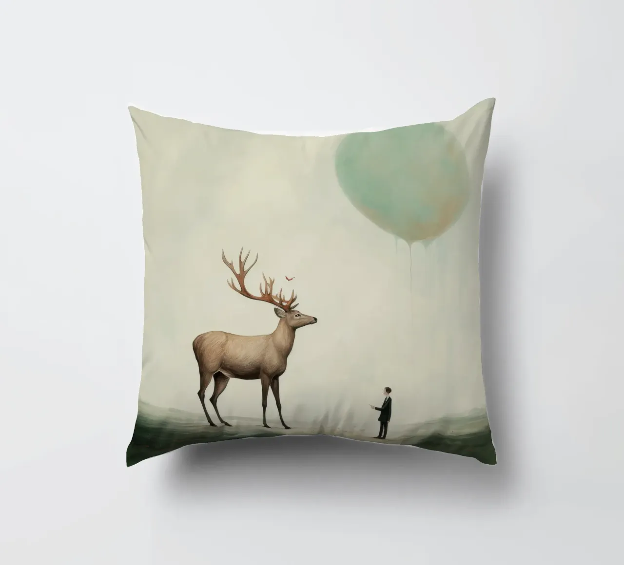 Cervo minimo 3 cuscino da Minimal Animal Art