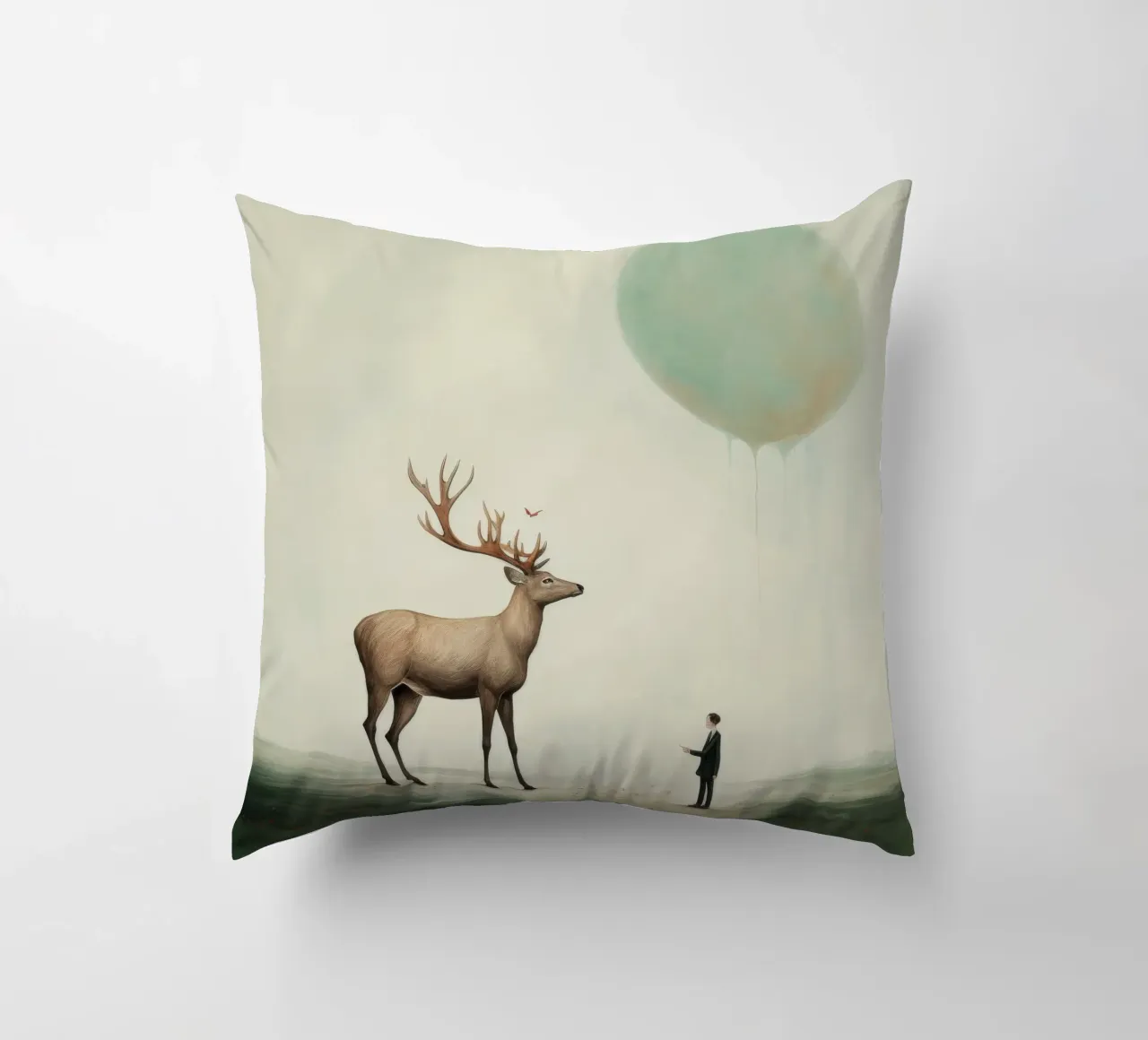 Cervo minimo 3 cuscino da Minimal Animal Art