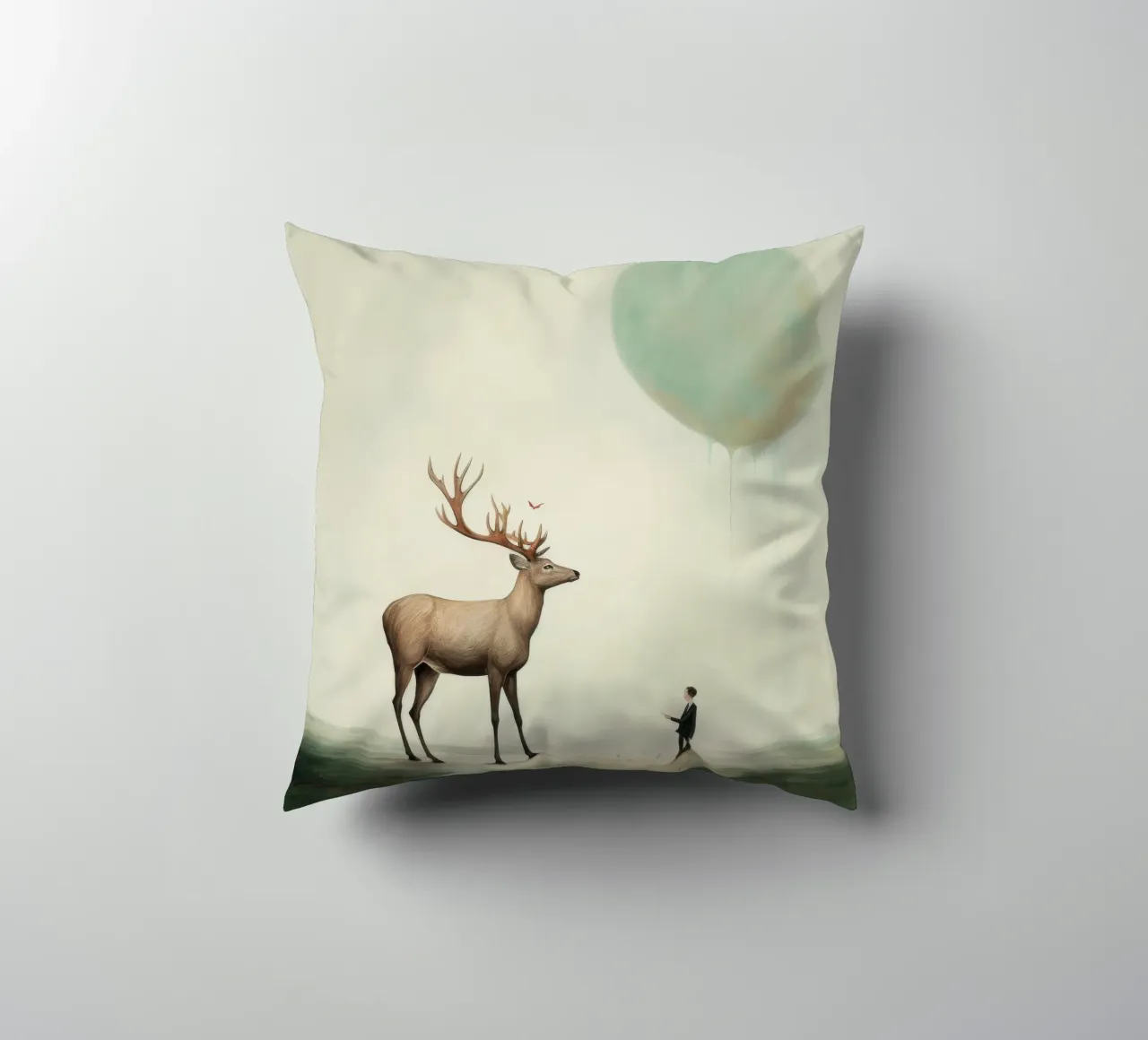 Cervo minimo 3 cuscino da Minimal Animal Art