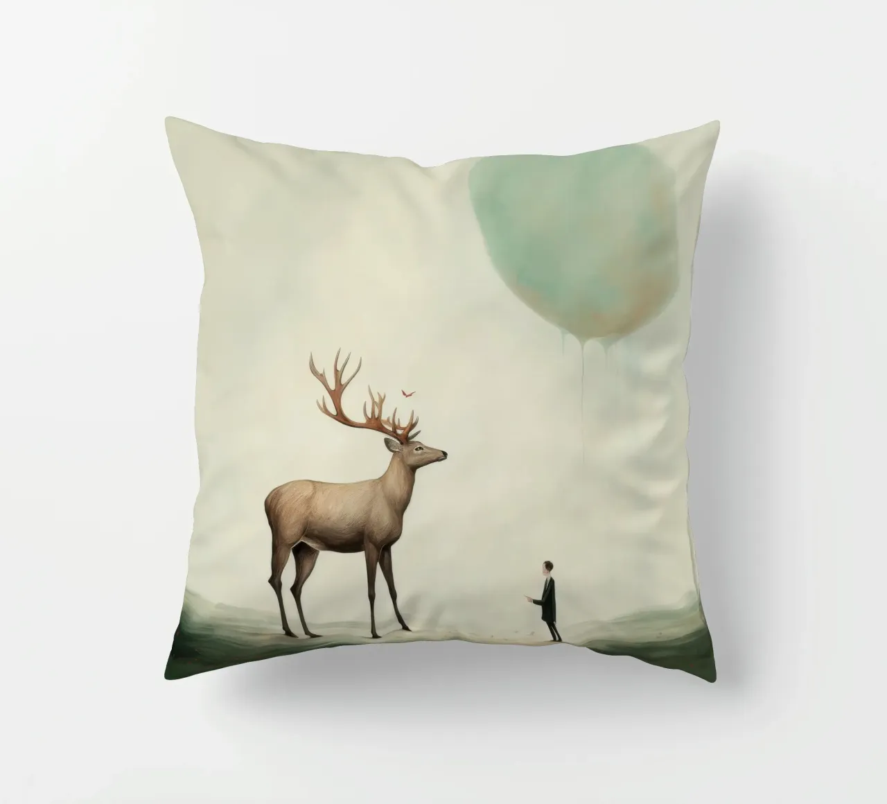 Cervo minimo 3 cuscino da Minimal Animal Art