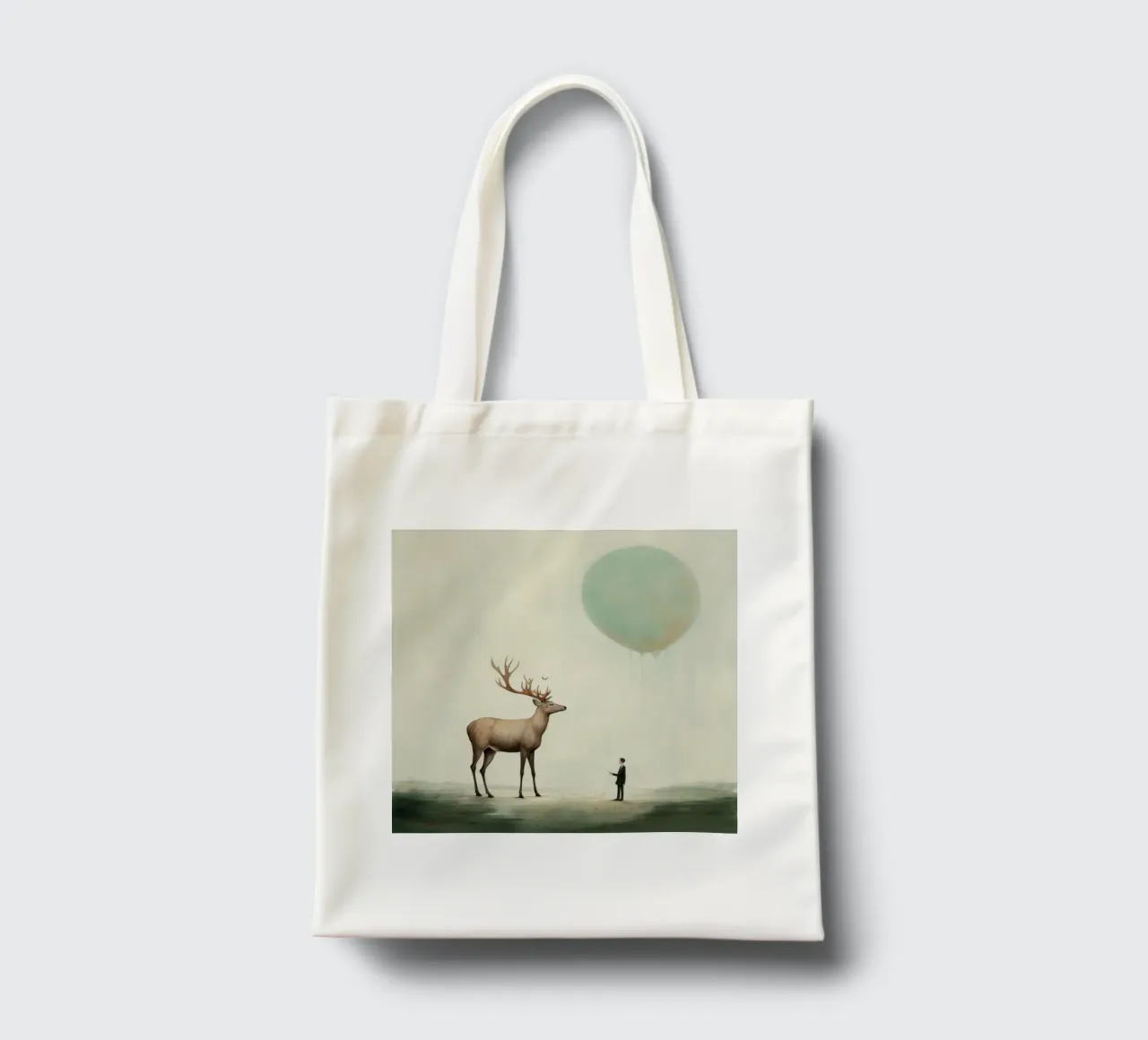 Cervo minimo 3 borsa in juta da Minimal Animal Art