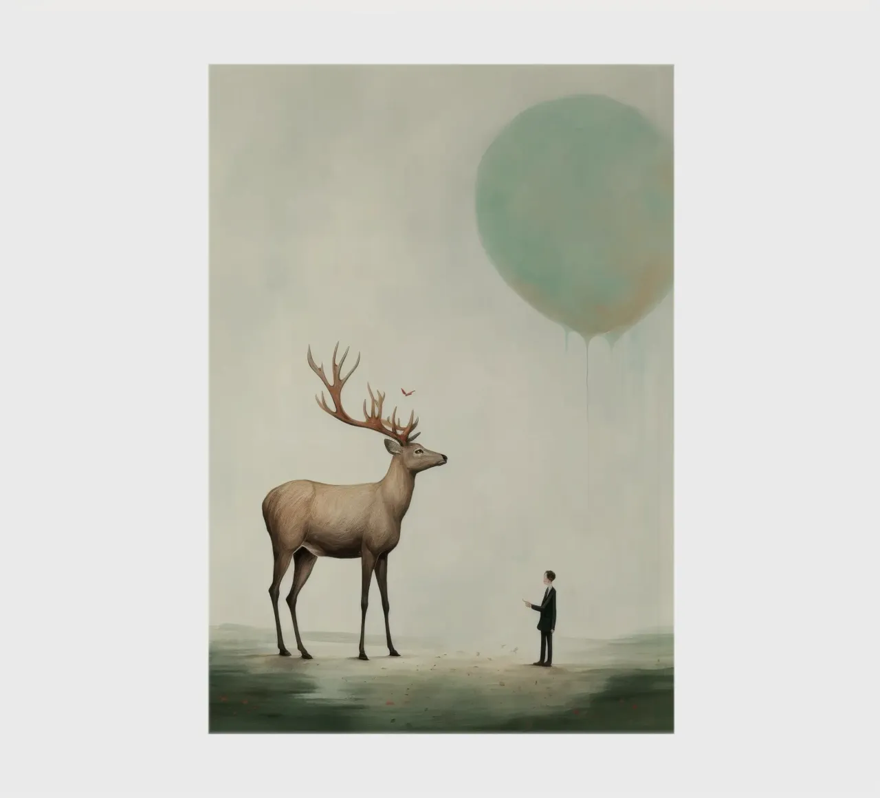 Minimal Deer 3 notebook by Minimal Animal Art