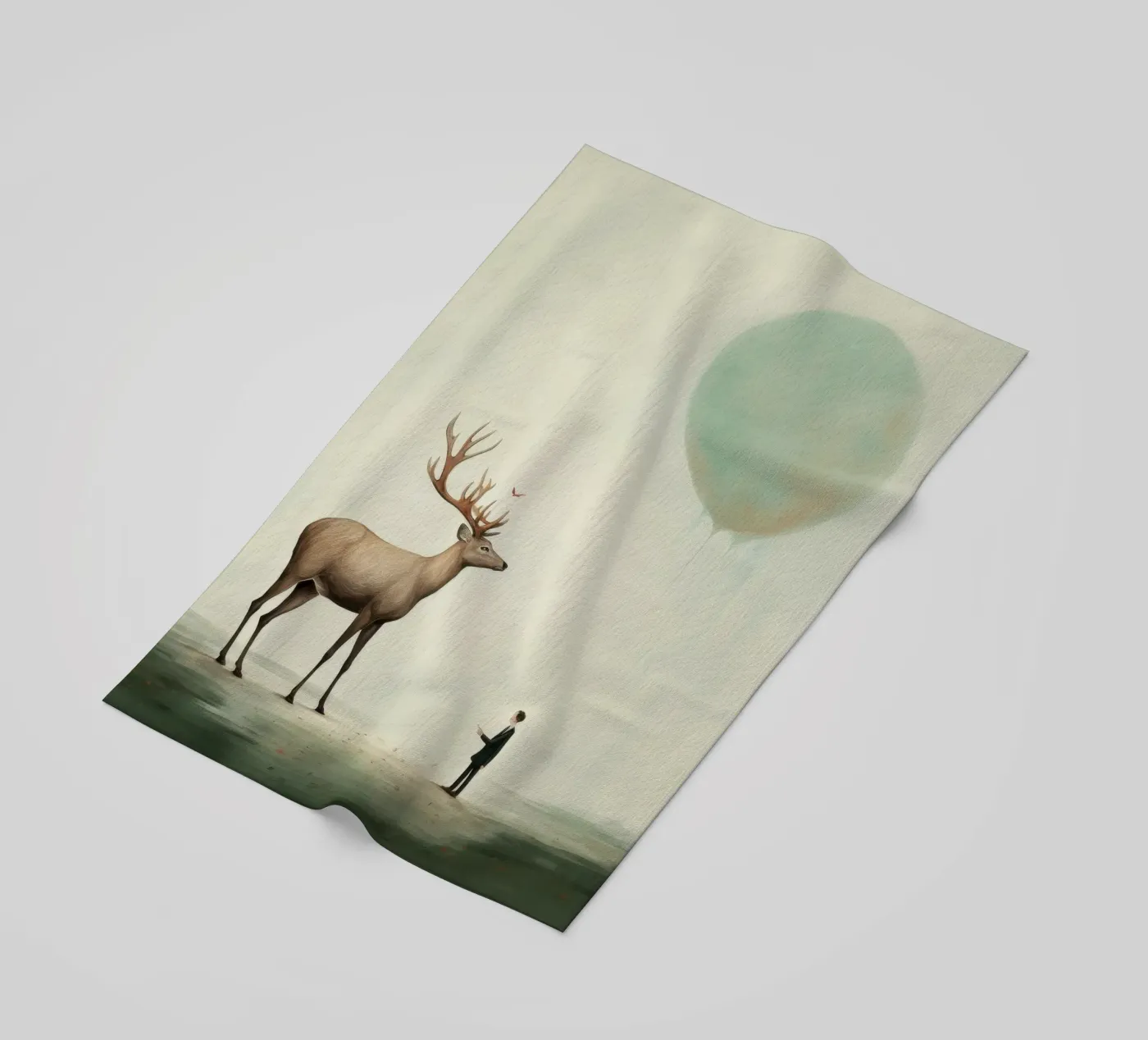 Cervo minimo telo mare da Minimal Animal Art